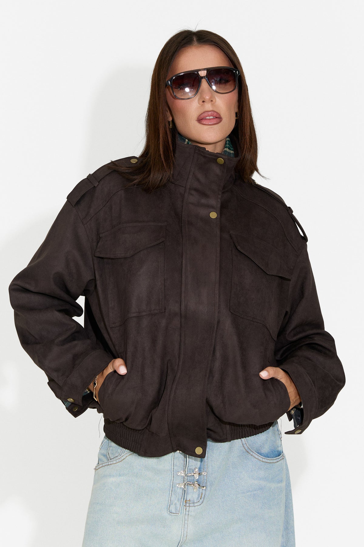 Women's casual black jacket Renoya Bogas