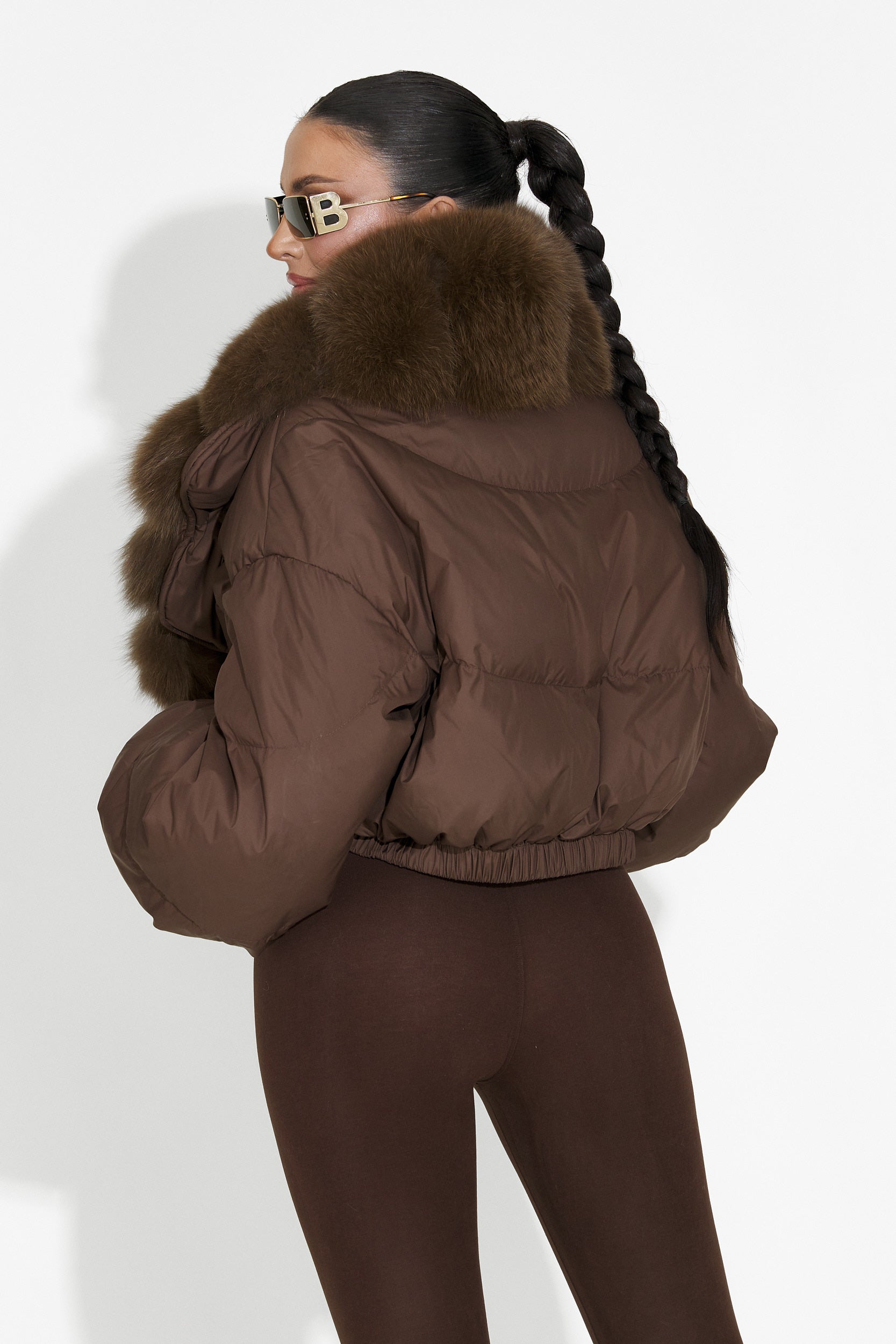 Καφέ γυναικείο μπουφάν Selvoria Bogas