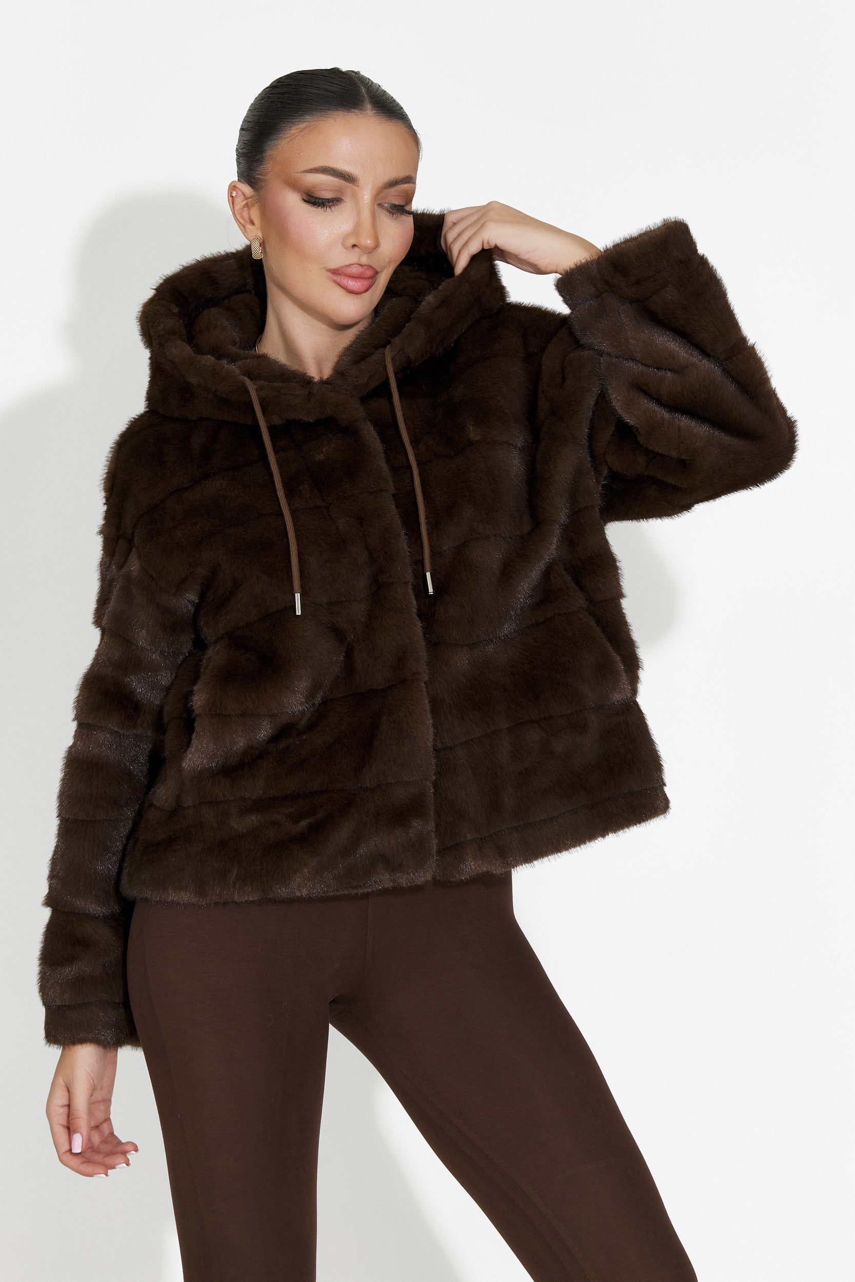 Brun pälsjacka Alasika Bogas