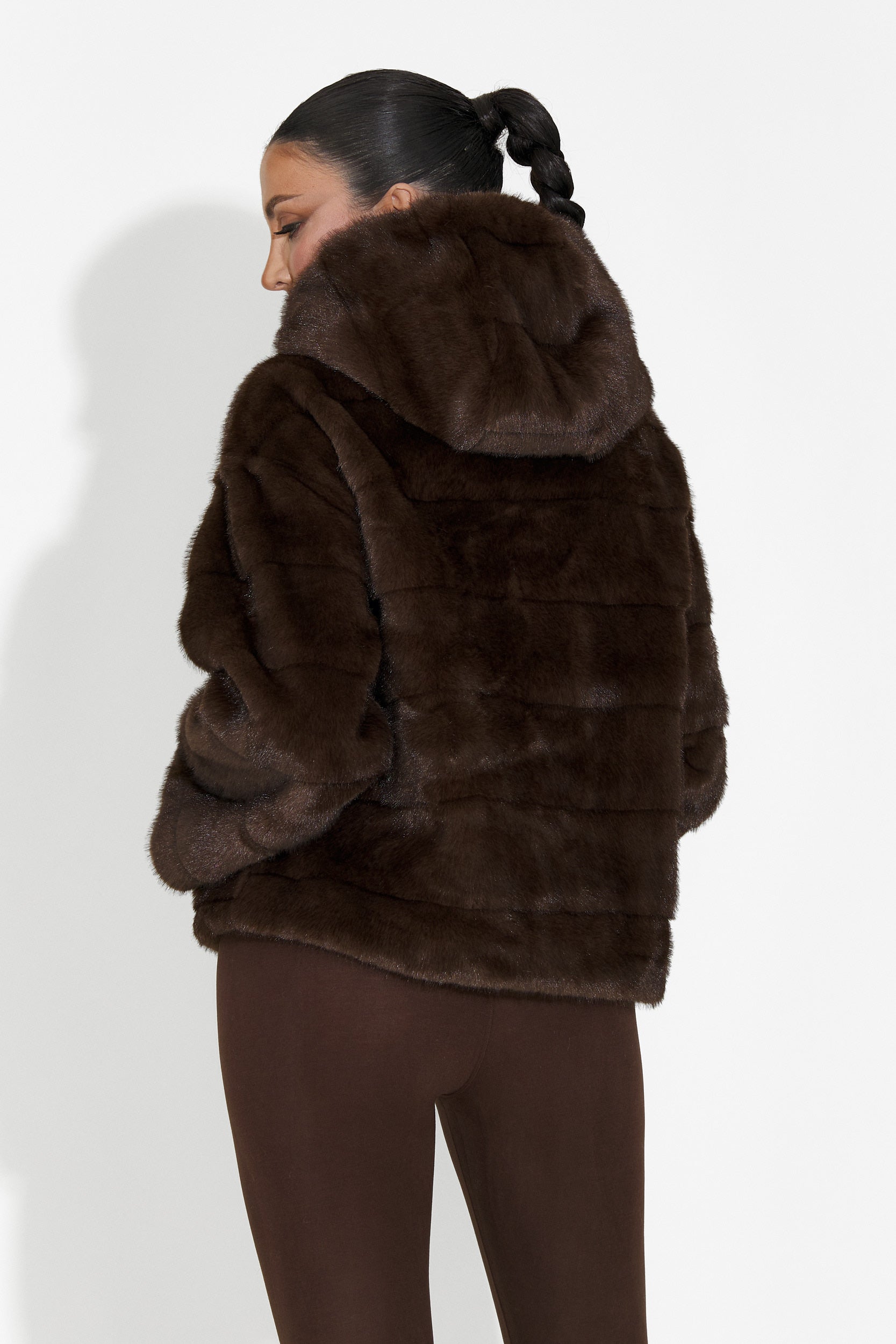 Alaska Bogas Brown Fur Coat