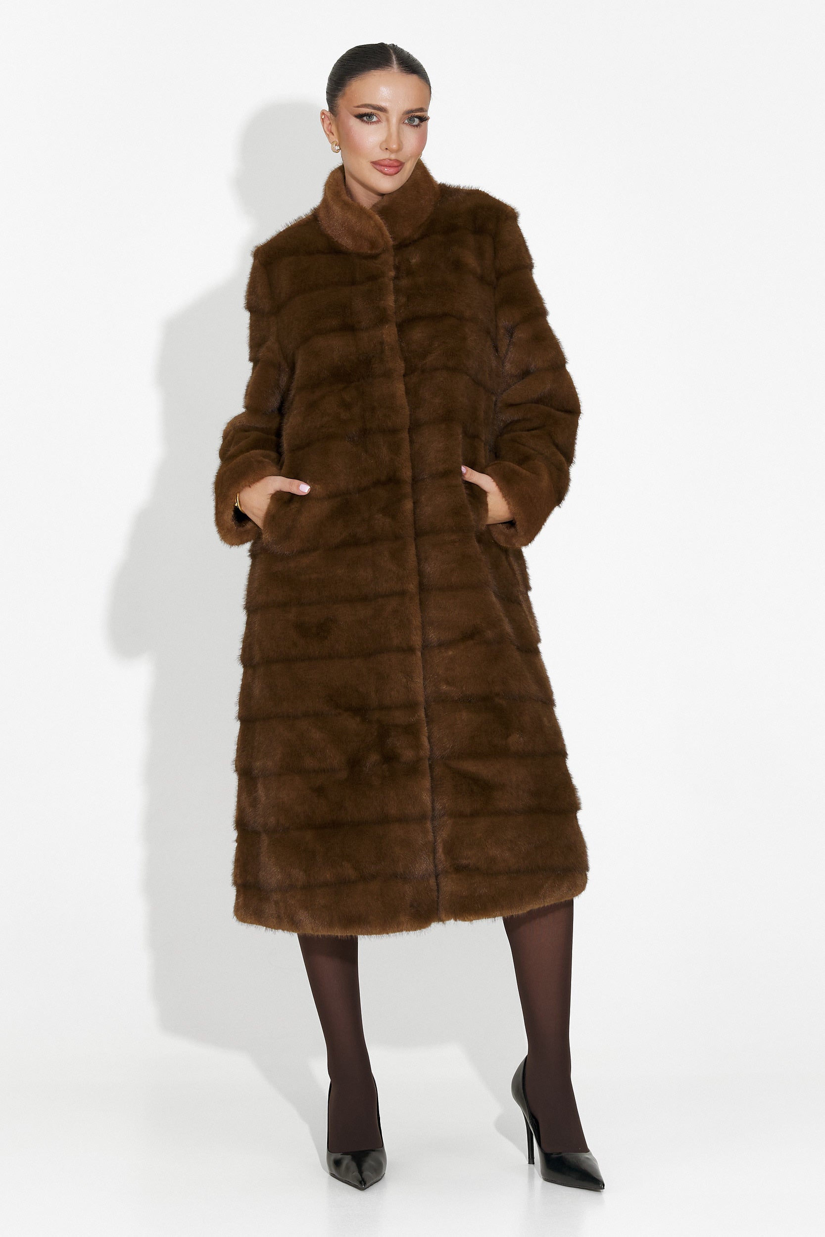 Elisea Bogas Brown Fur Coat