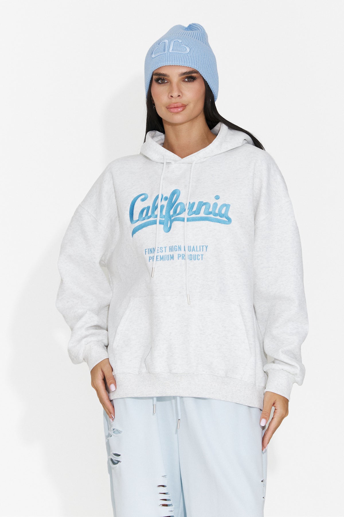 Hanorac casual gri Velzeisa Bogas