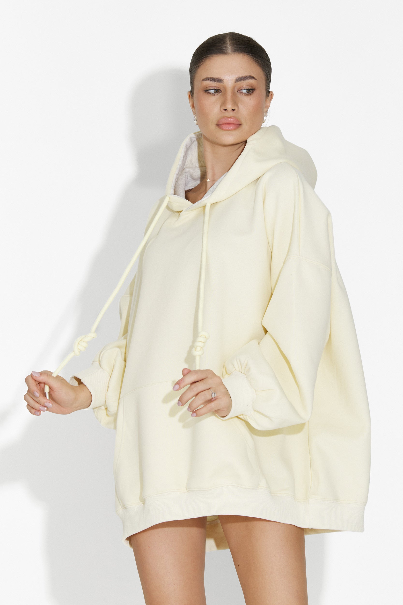 Noblesa Bogas Sudadera con Capucha Casual Amarilla para Mujer