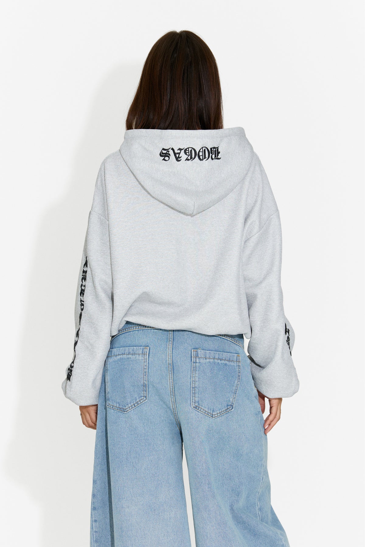 Women's casual gray hoodie Drapyna Bogas