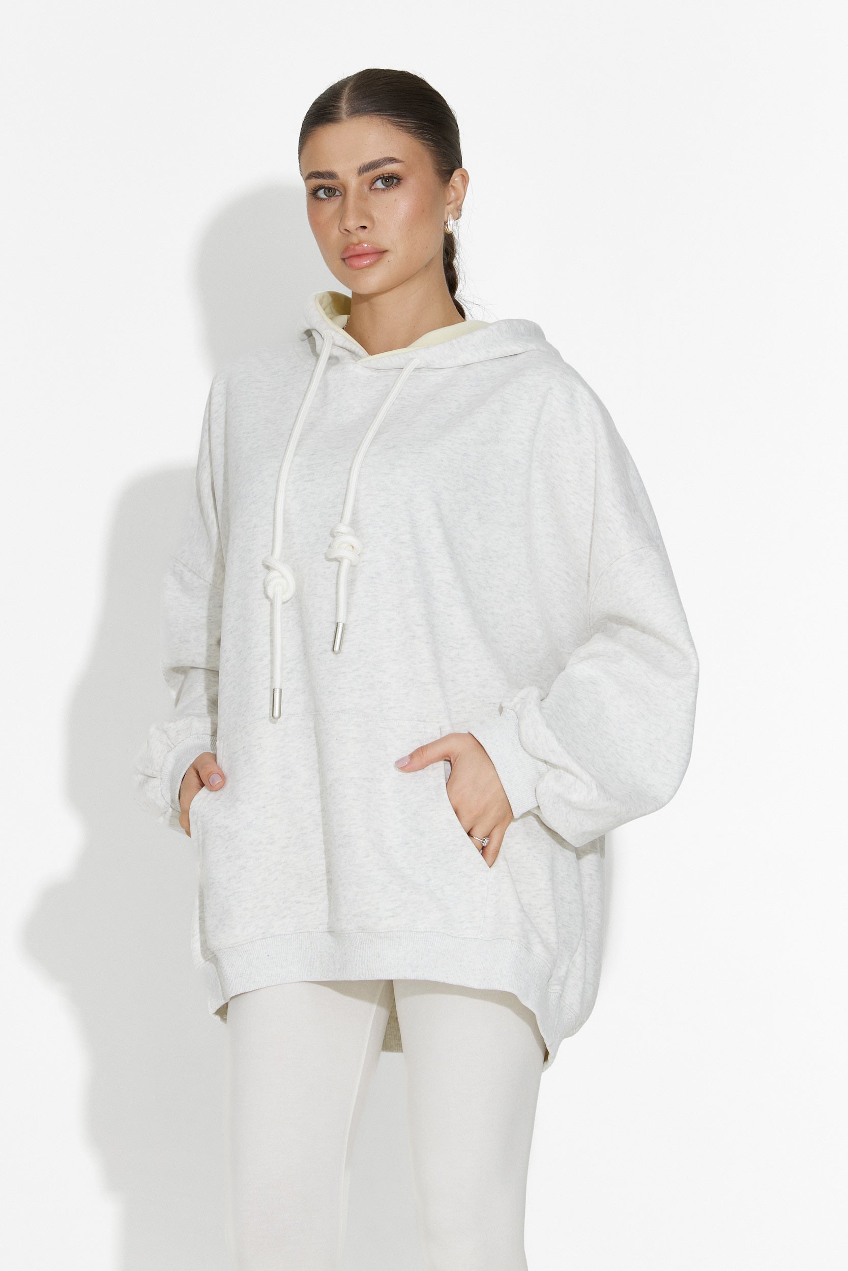 Sudadera con Capucha Gris Casual para Damas de Noblesa Bogas