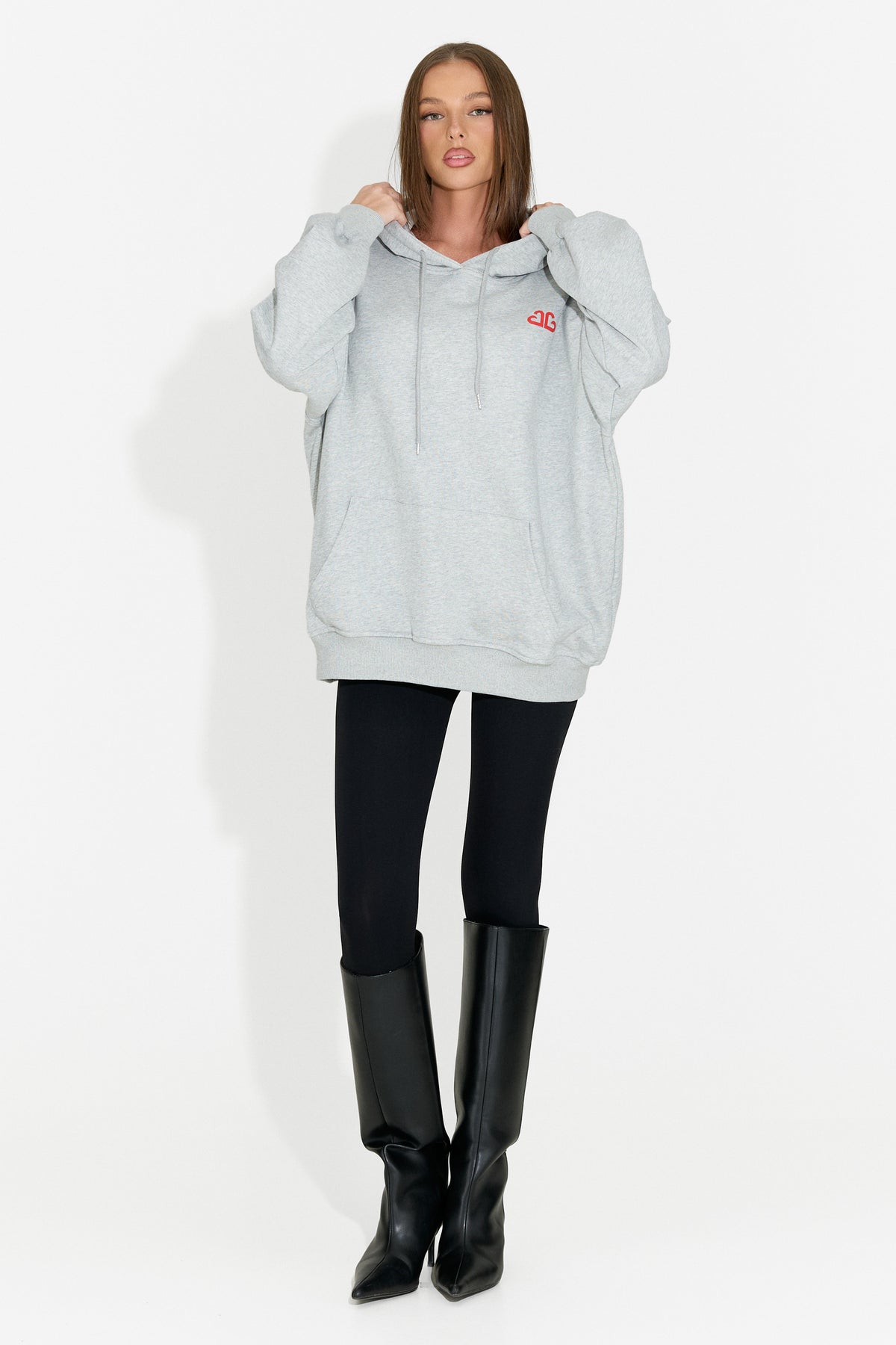 Sweat à capuche décontracté pour femme gris Rates Bogas