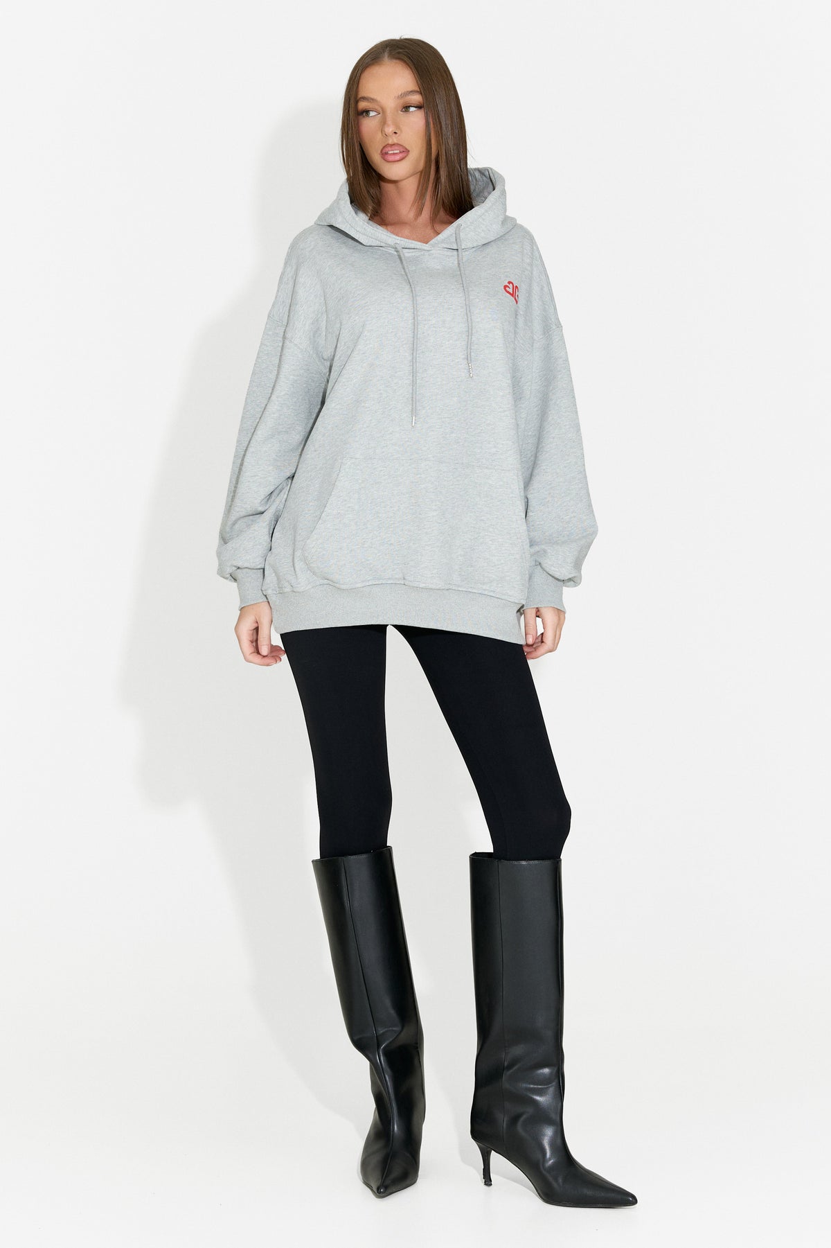 Sweat à capuche décontracté pour femme gris Rates Bogas