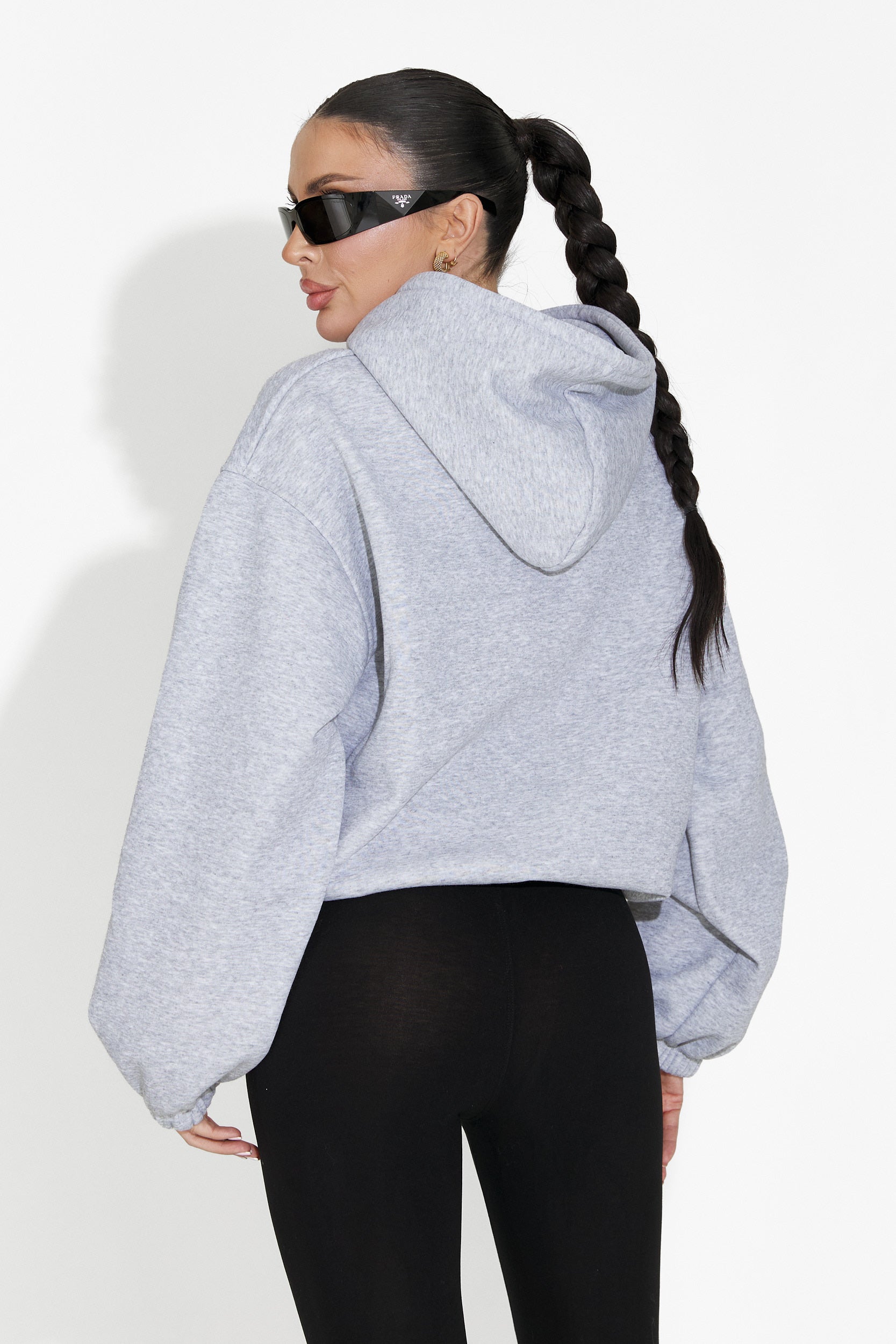 Γυναικείο casual φούτερ γκρι Rinalis Bogas