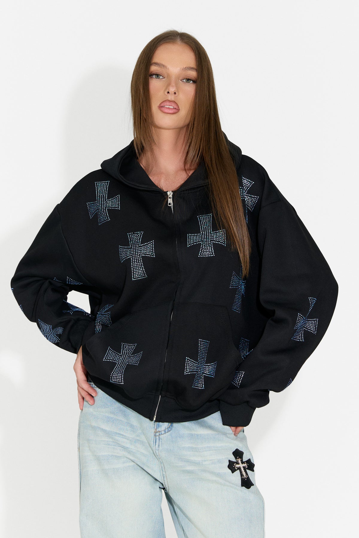 Women's casual black hoodie Hancy Bogas