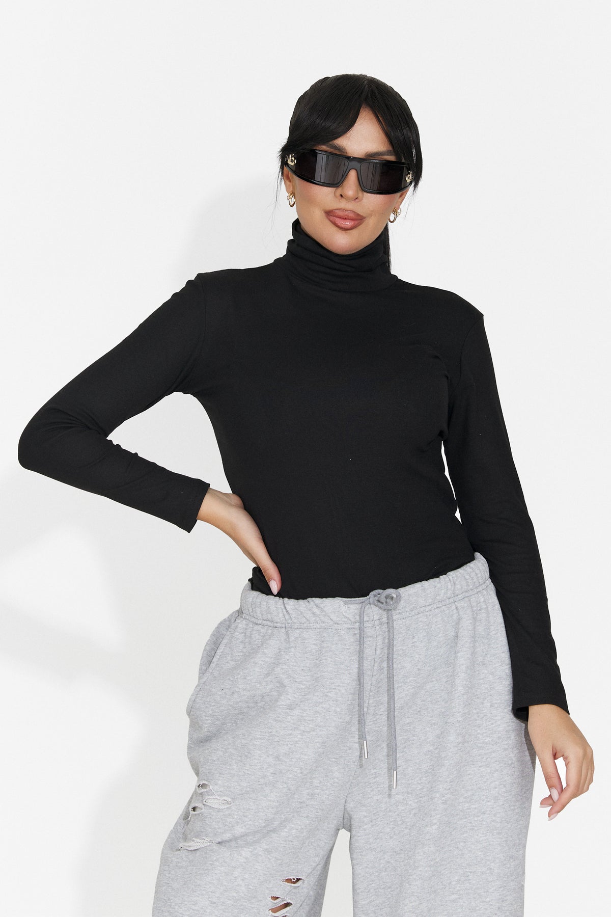 Helanca casual neagra Grunliza Bogas