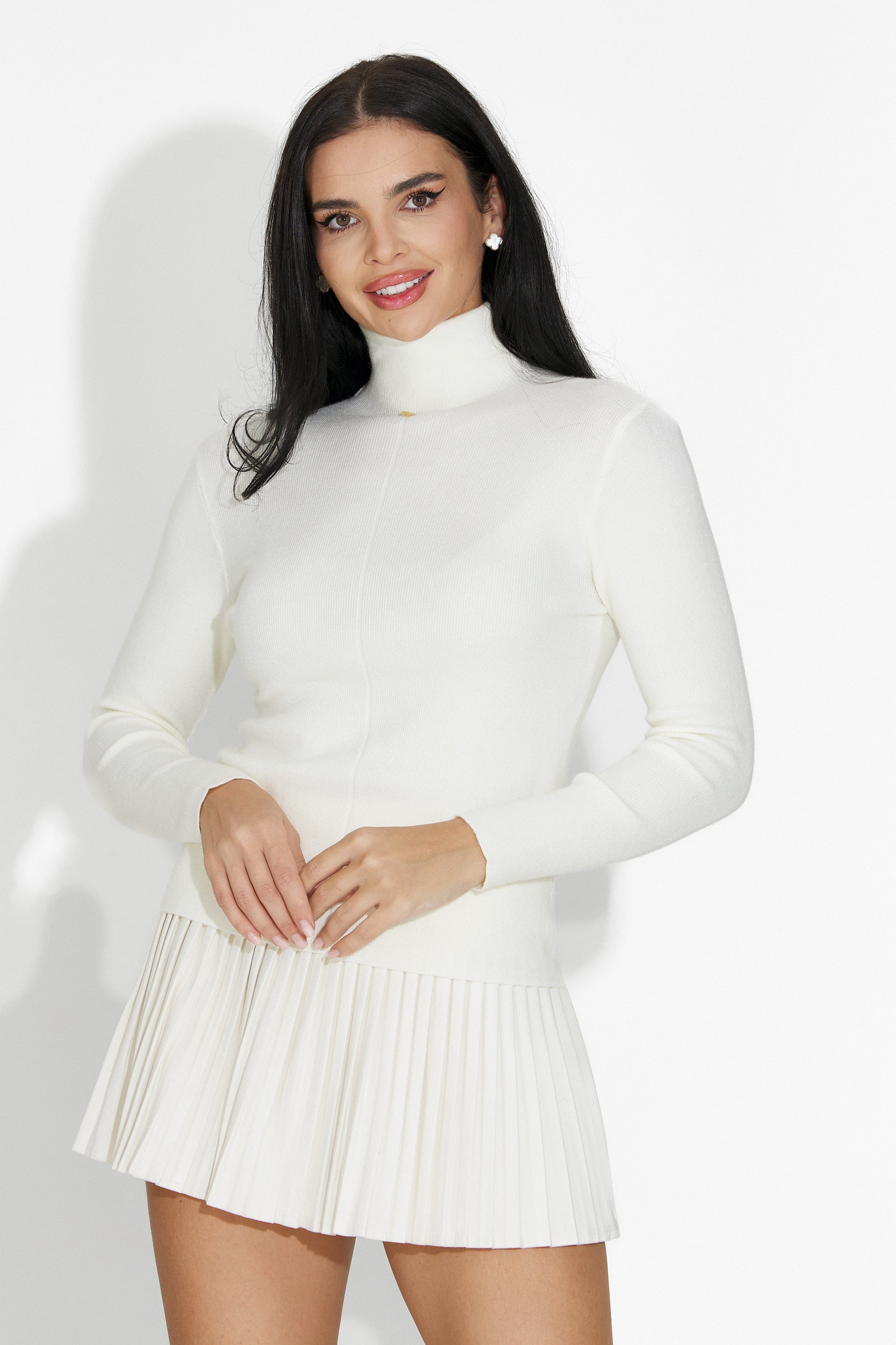 Golf damski casual beżowy Invera Bogas