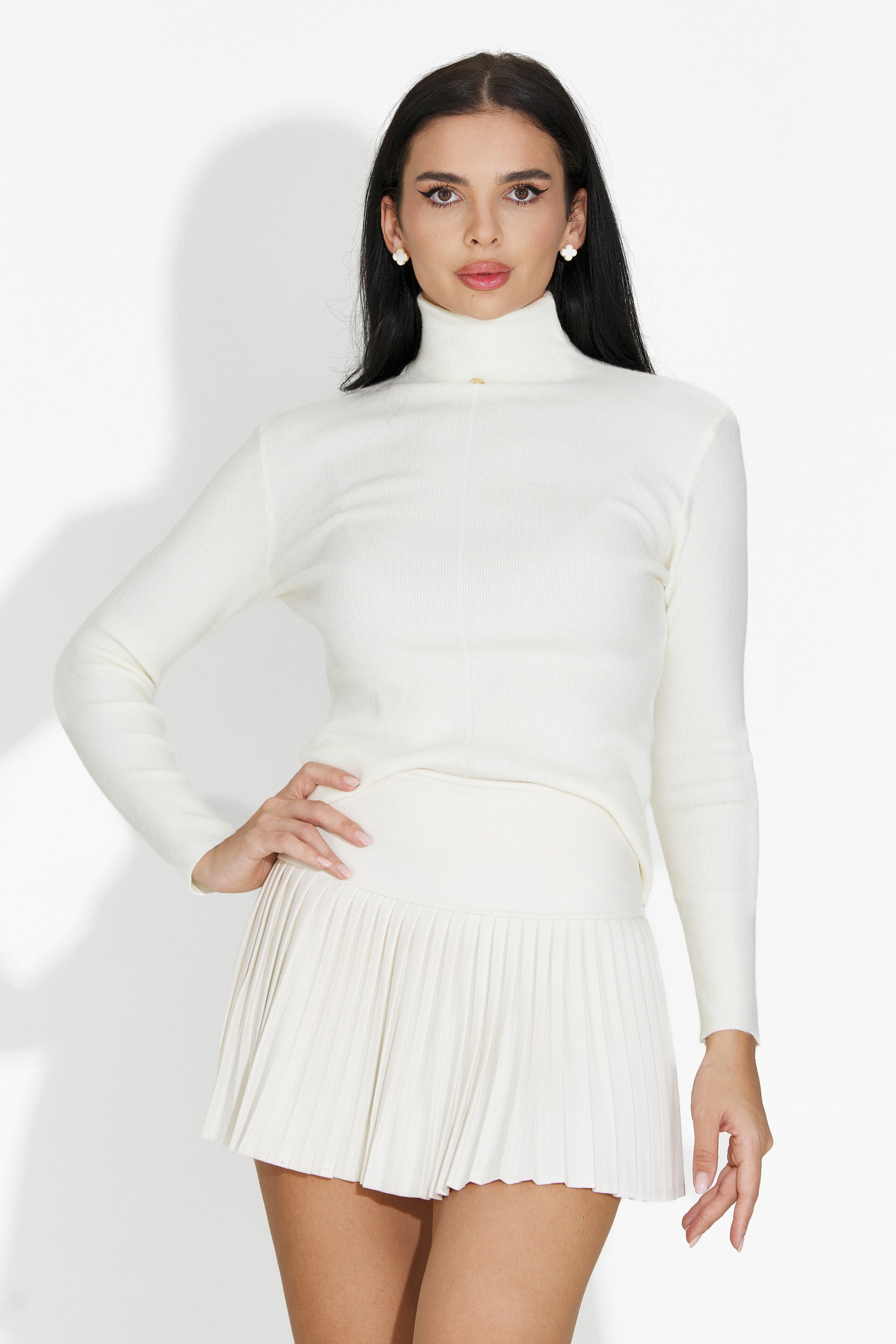 Golf damski casual beżowy Invera Bogas