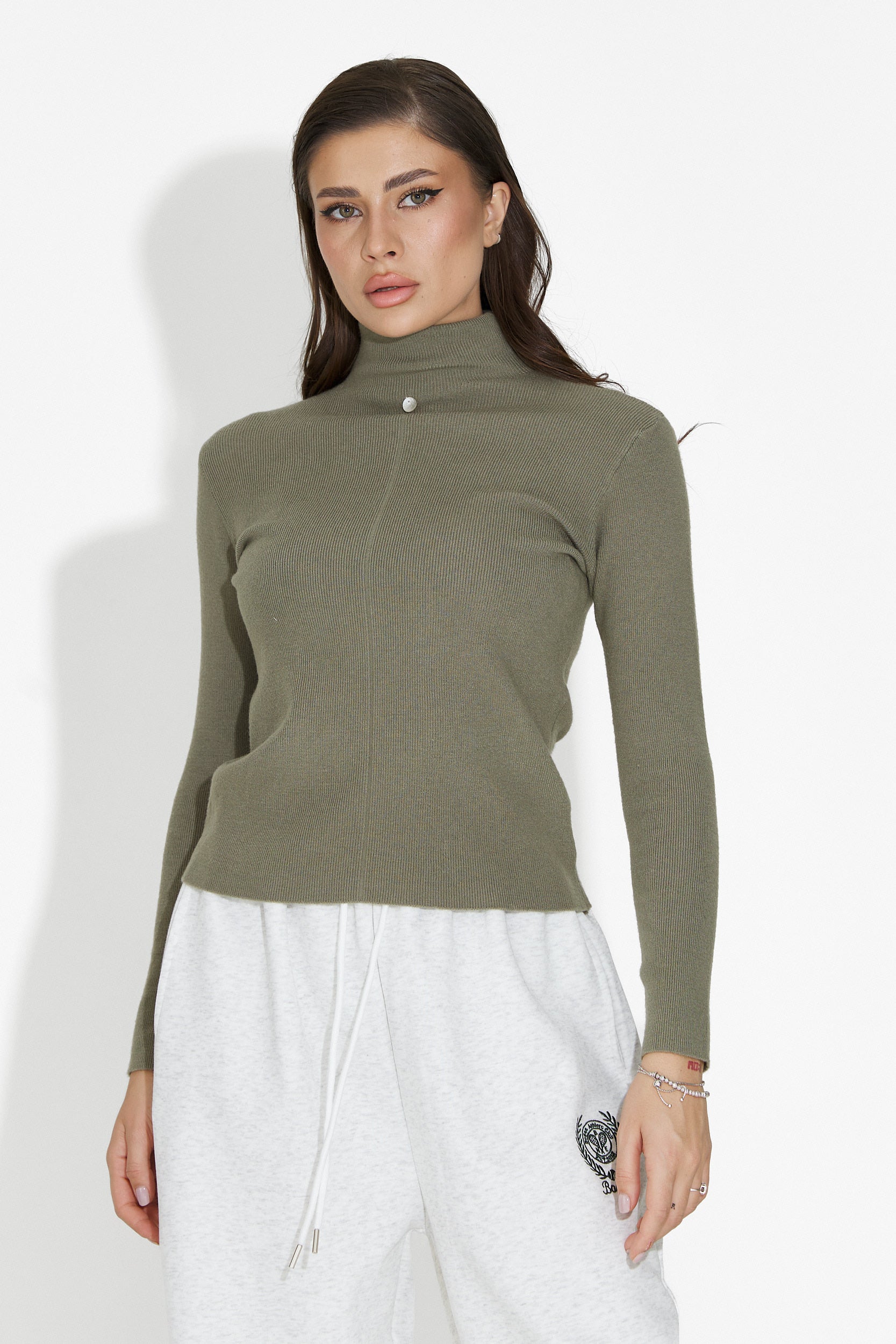 Golf damski casual Kaki Invera Bogas