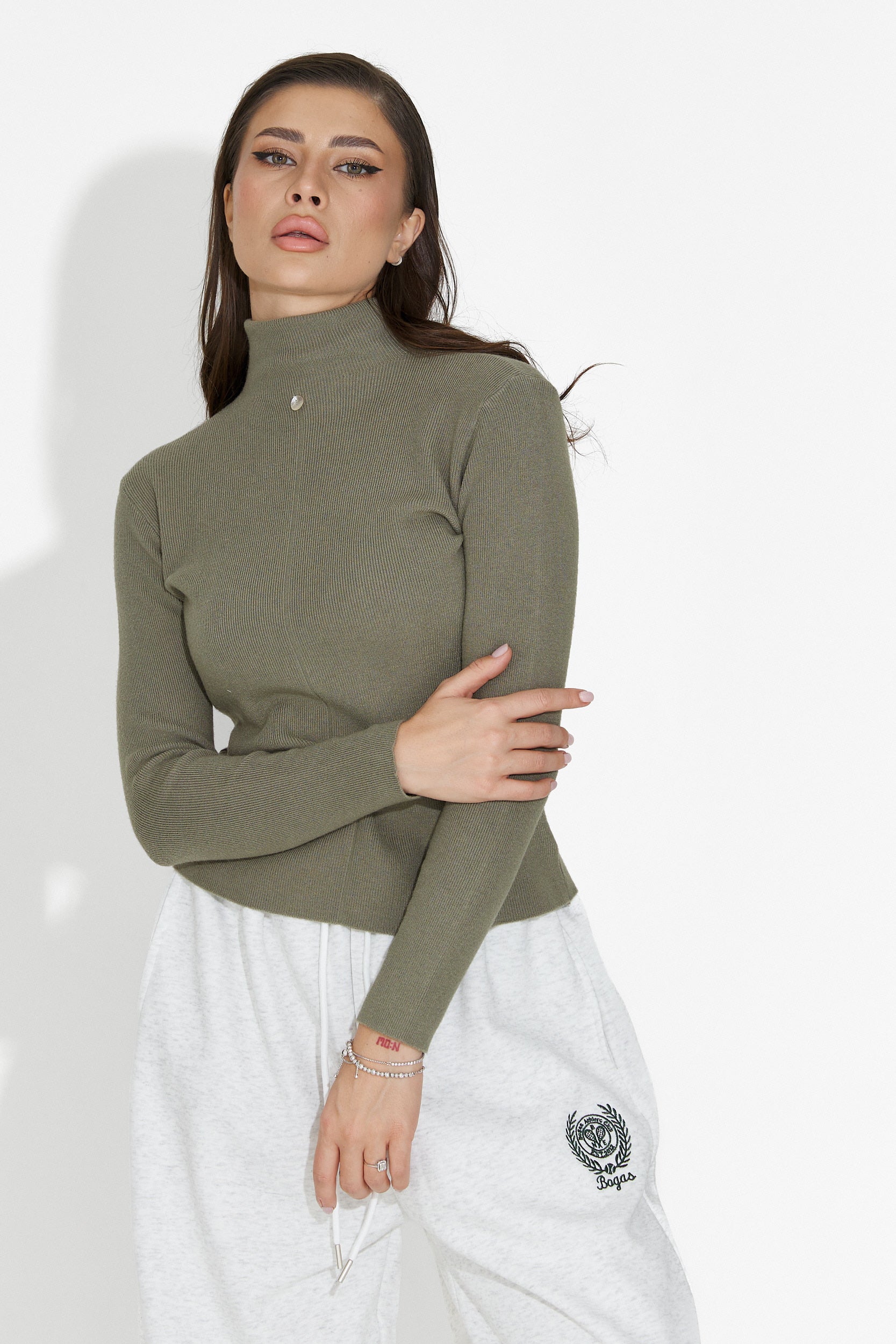 Golf damski casual Kaki Invera Bogas