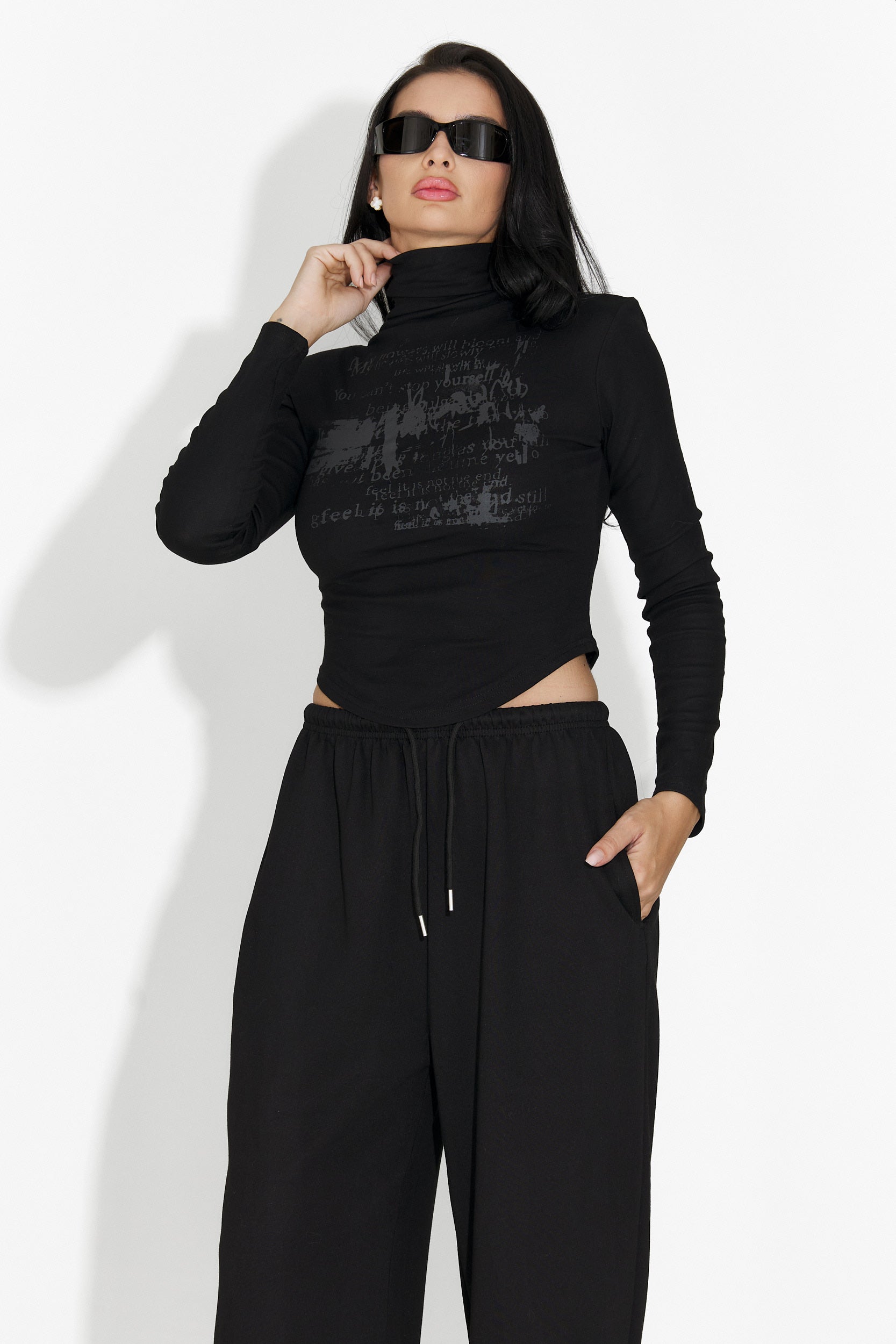 Svart casual damtopp Fenalya Bogas