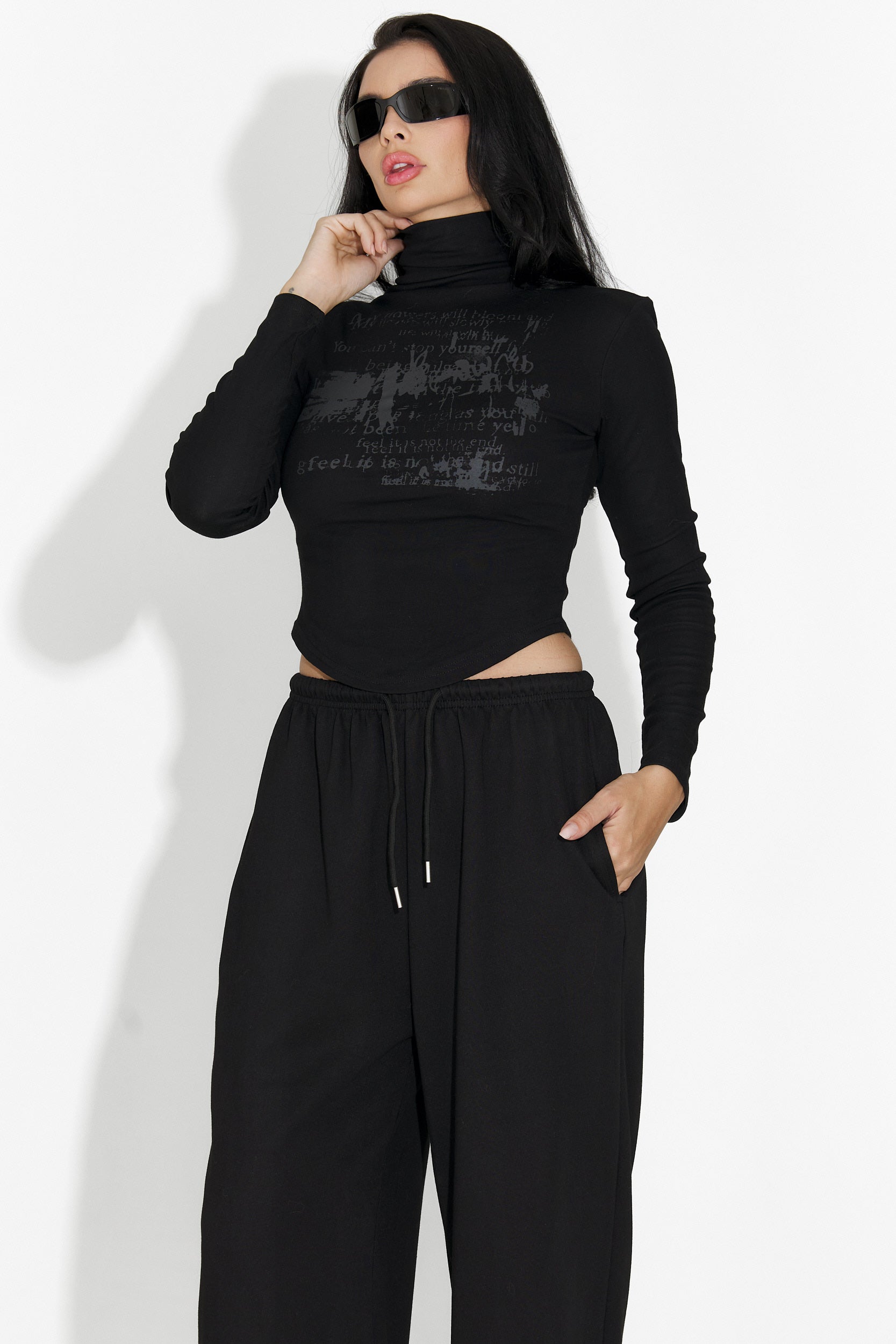 Svart casual damtopp Fenalya Bogas