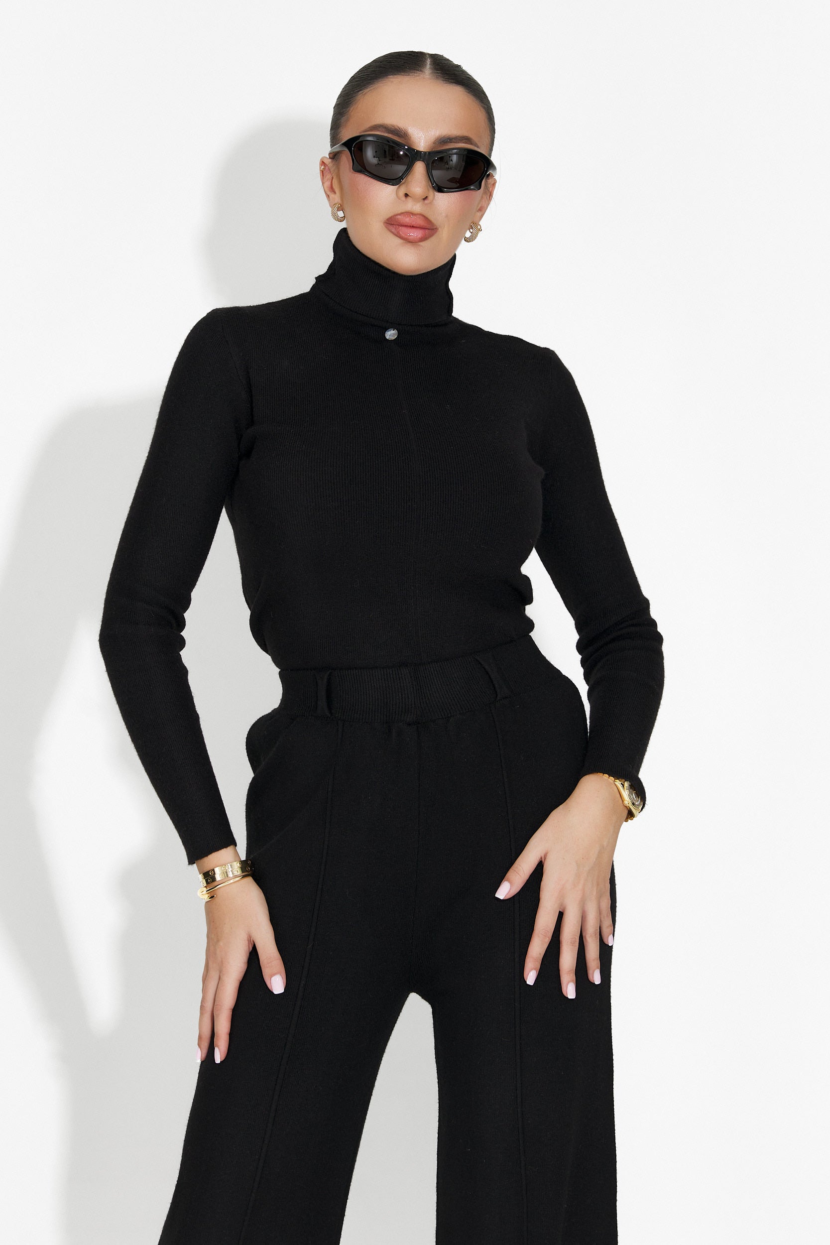 Golf damski casual czarny Invera Bogas