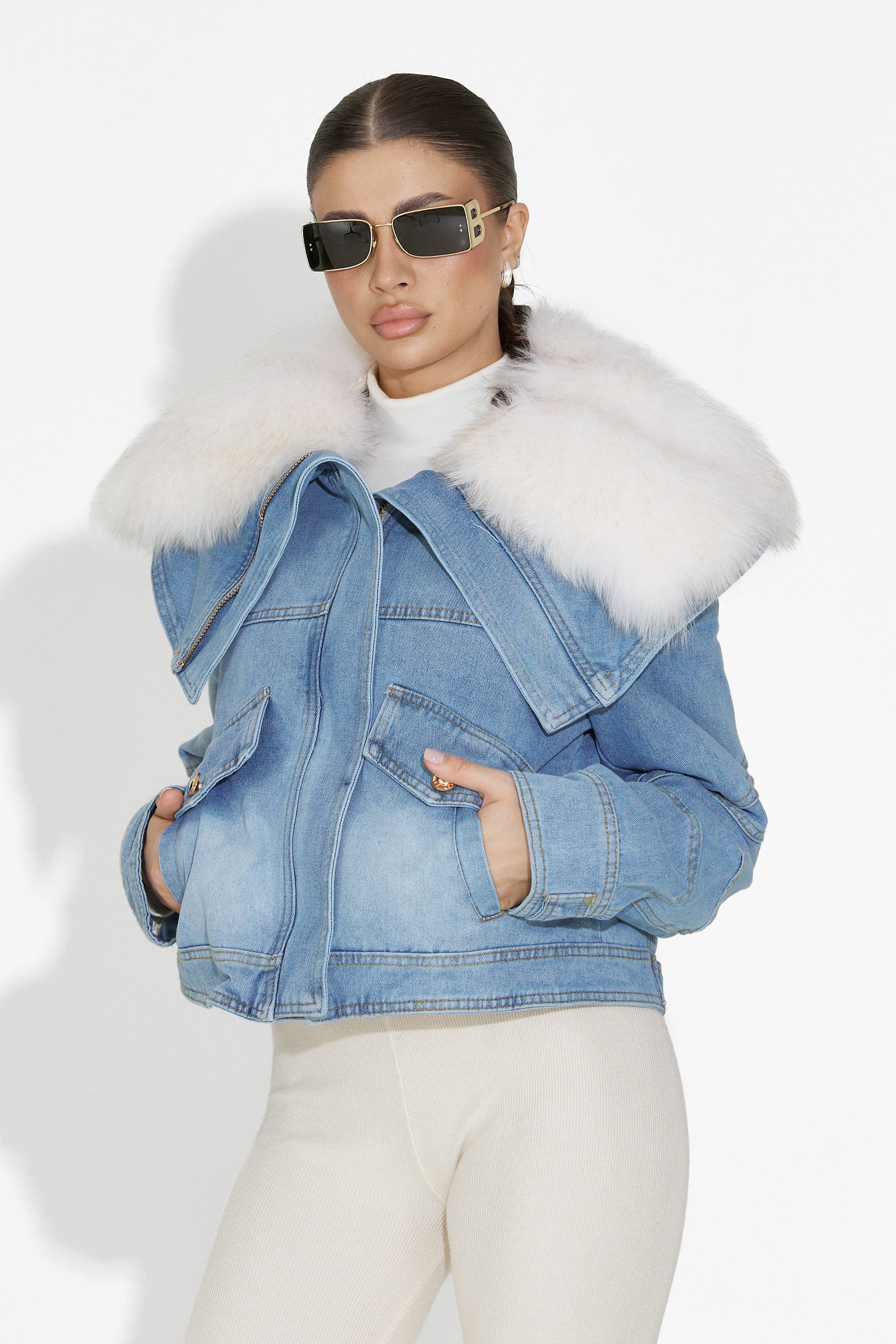 Γυναικείο μπουφάν γαλάζιο Veliora Bogas