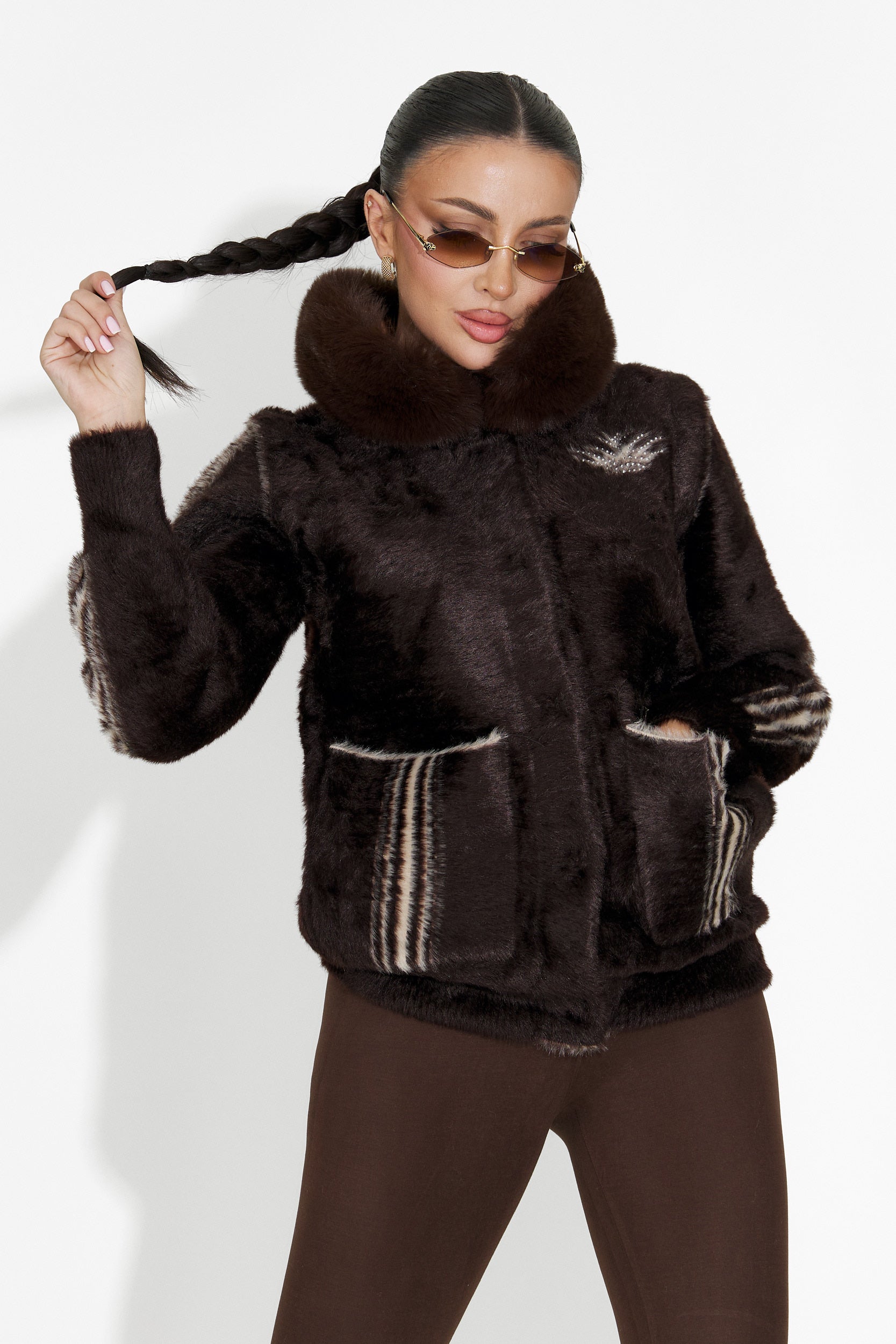 Damjacka casual 2 sidor brun beige Valoria Bogas