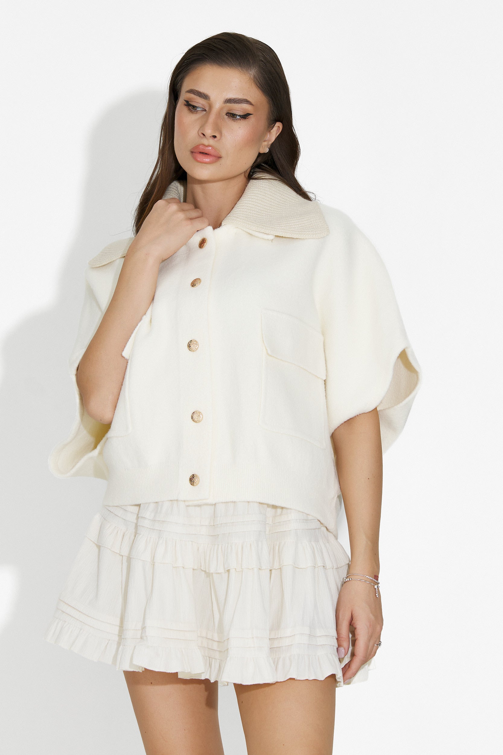 Beige casual damjacka Cariolia Bogas