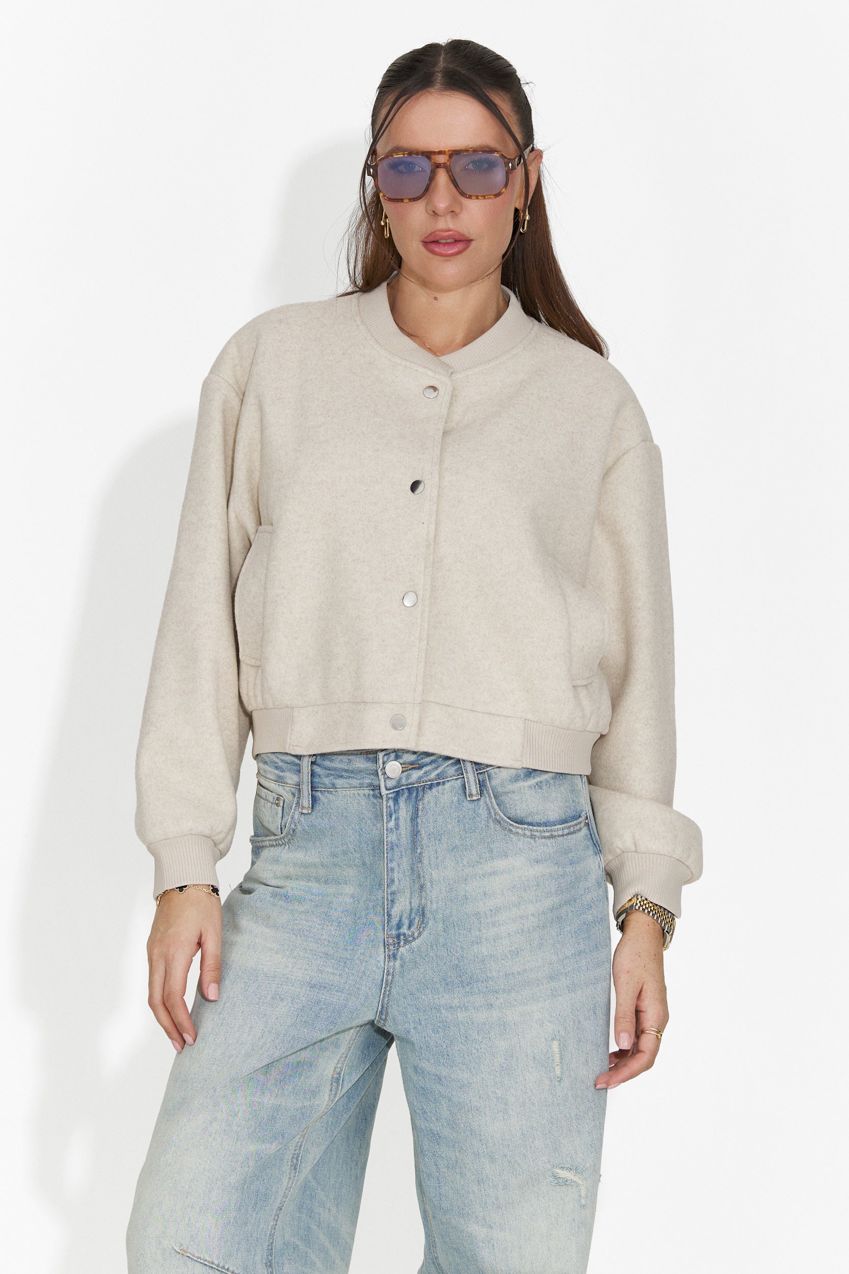 Veste femme décontractée beige Gineta Bogas