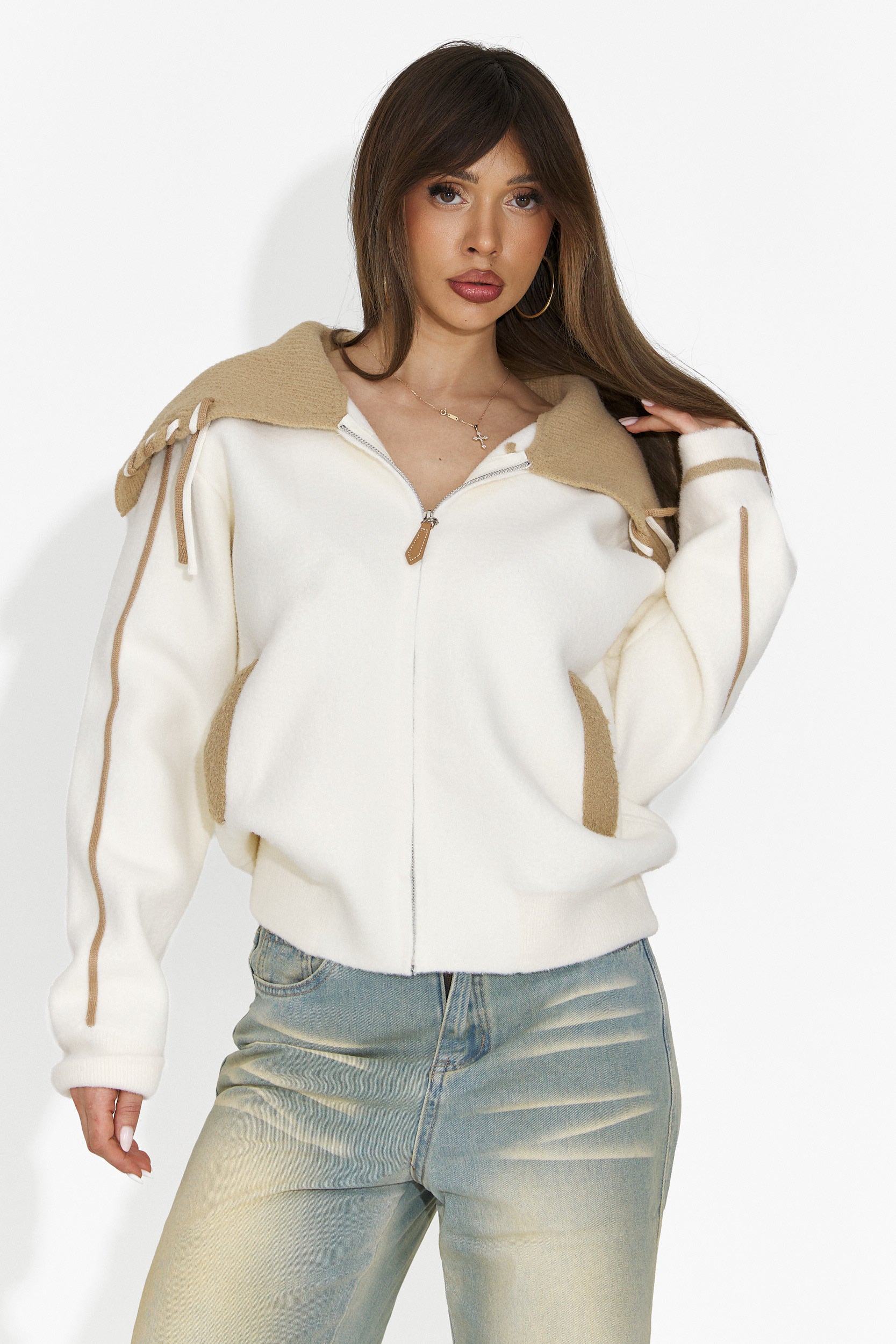 Veste femme décontractée beige Jolina Bogas