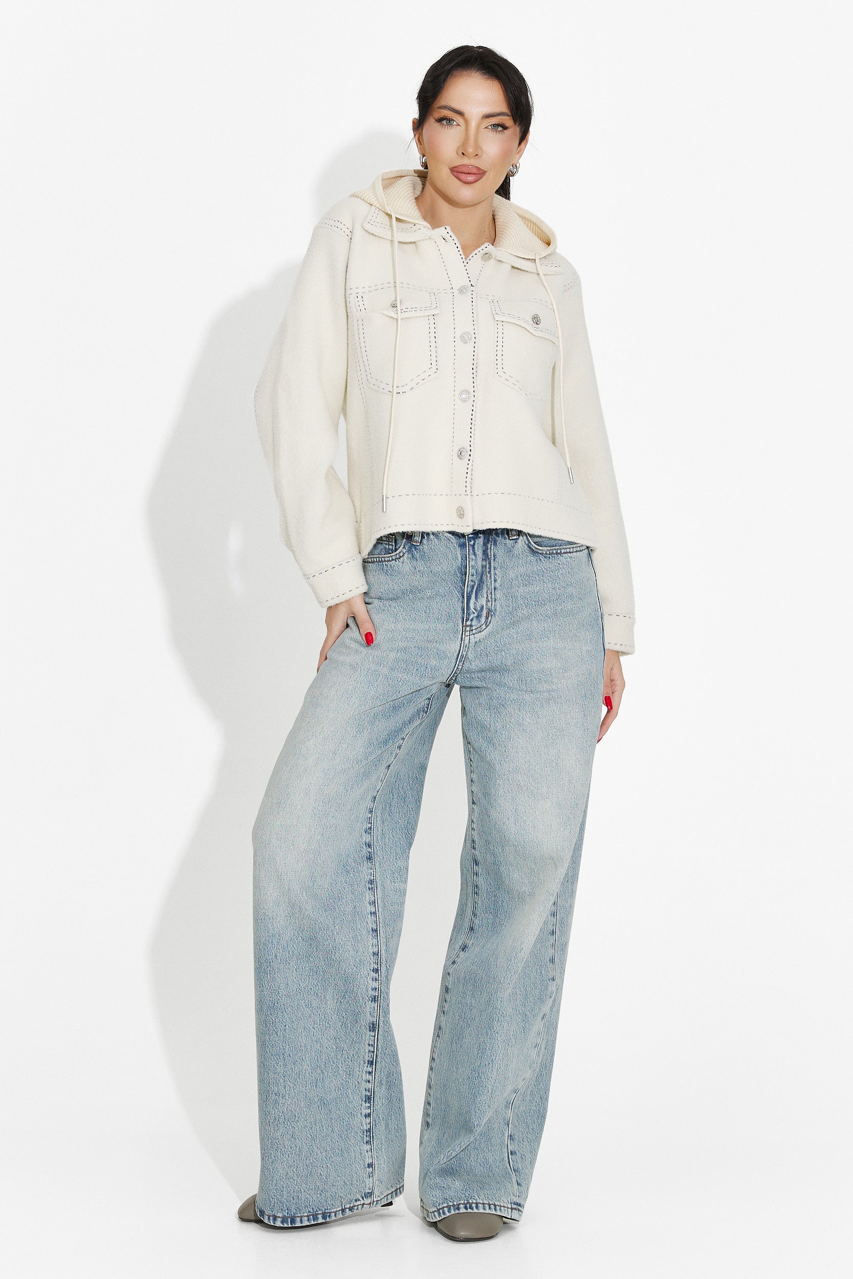 Beige casual damjacka Mirtha Bogas