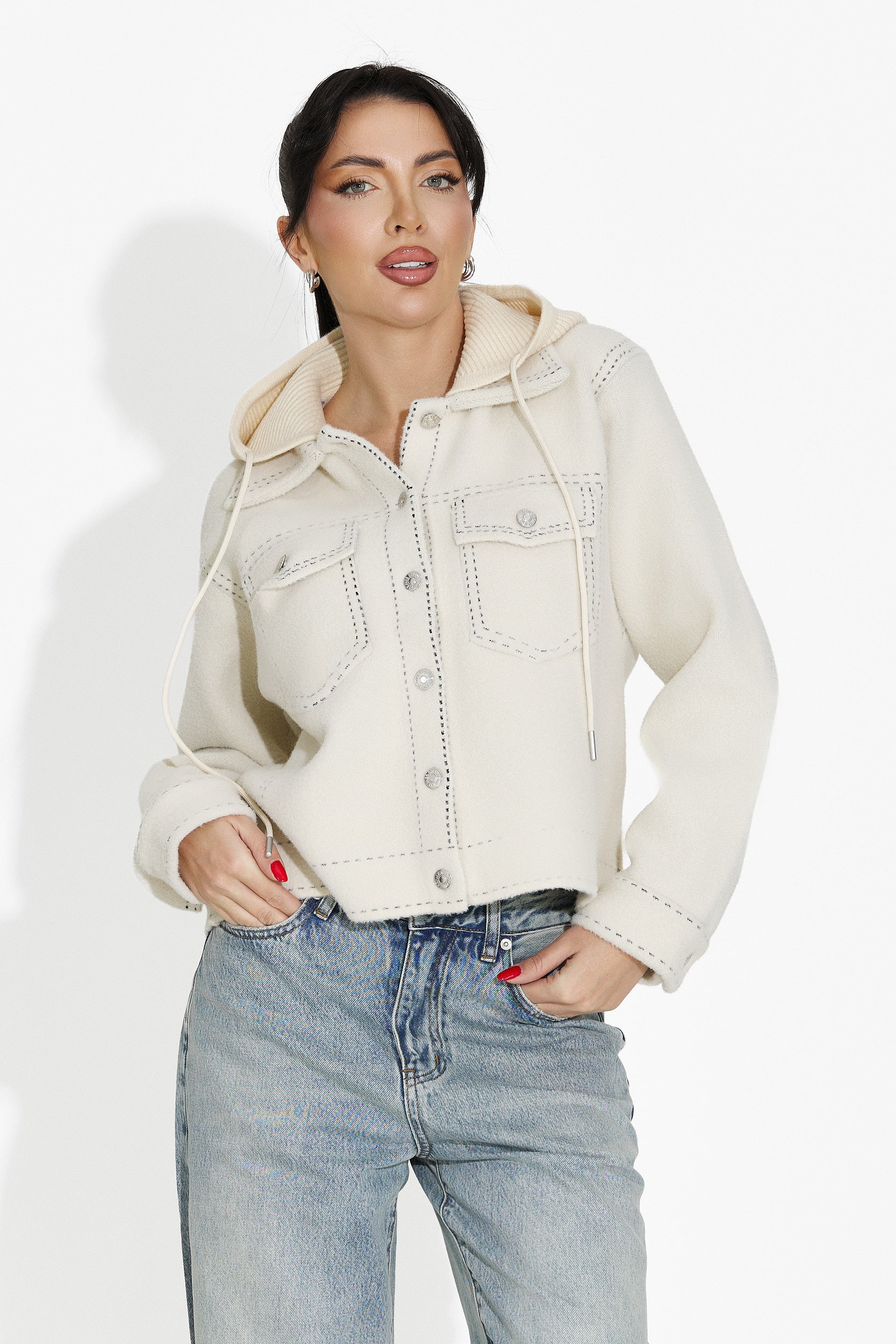 Beige casual damjacka Mirtha Bogas