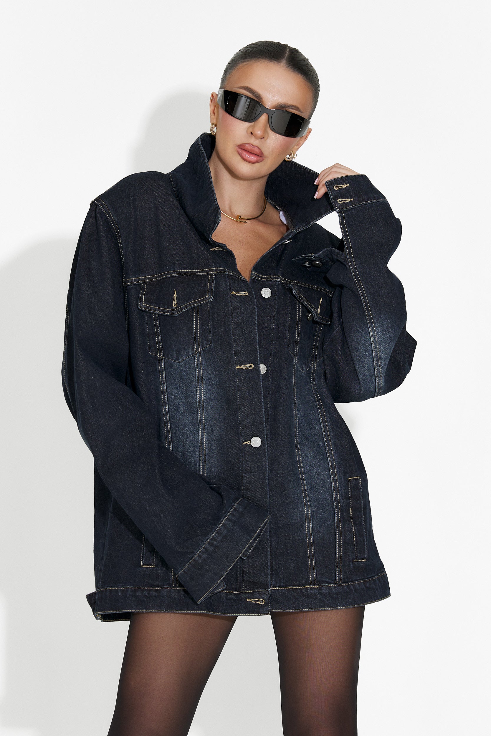 Μπουφάν γυναικείο casual μπλε Hazelia Bogas