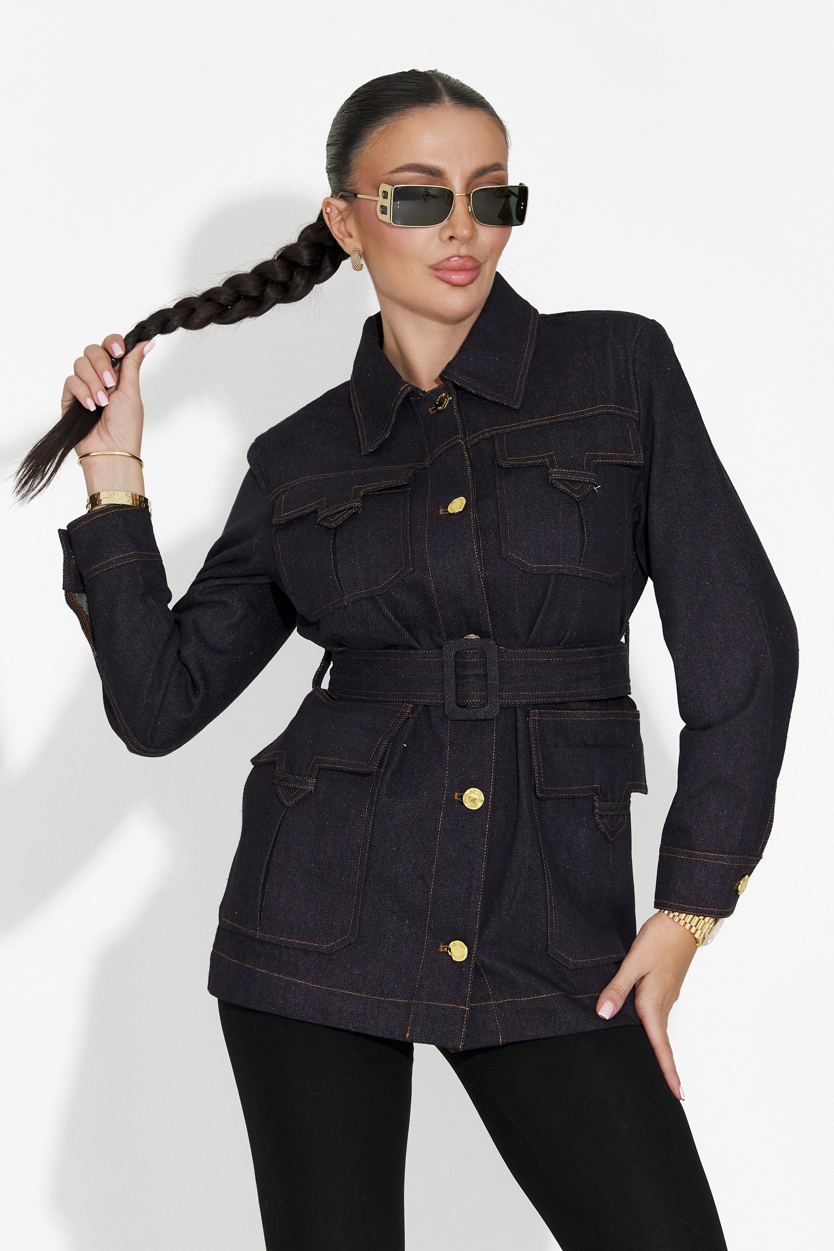 Nimora Bogas Navy Blue Casual Women's Jacket