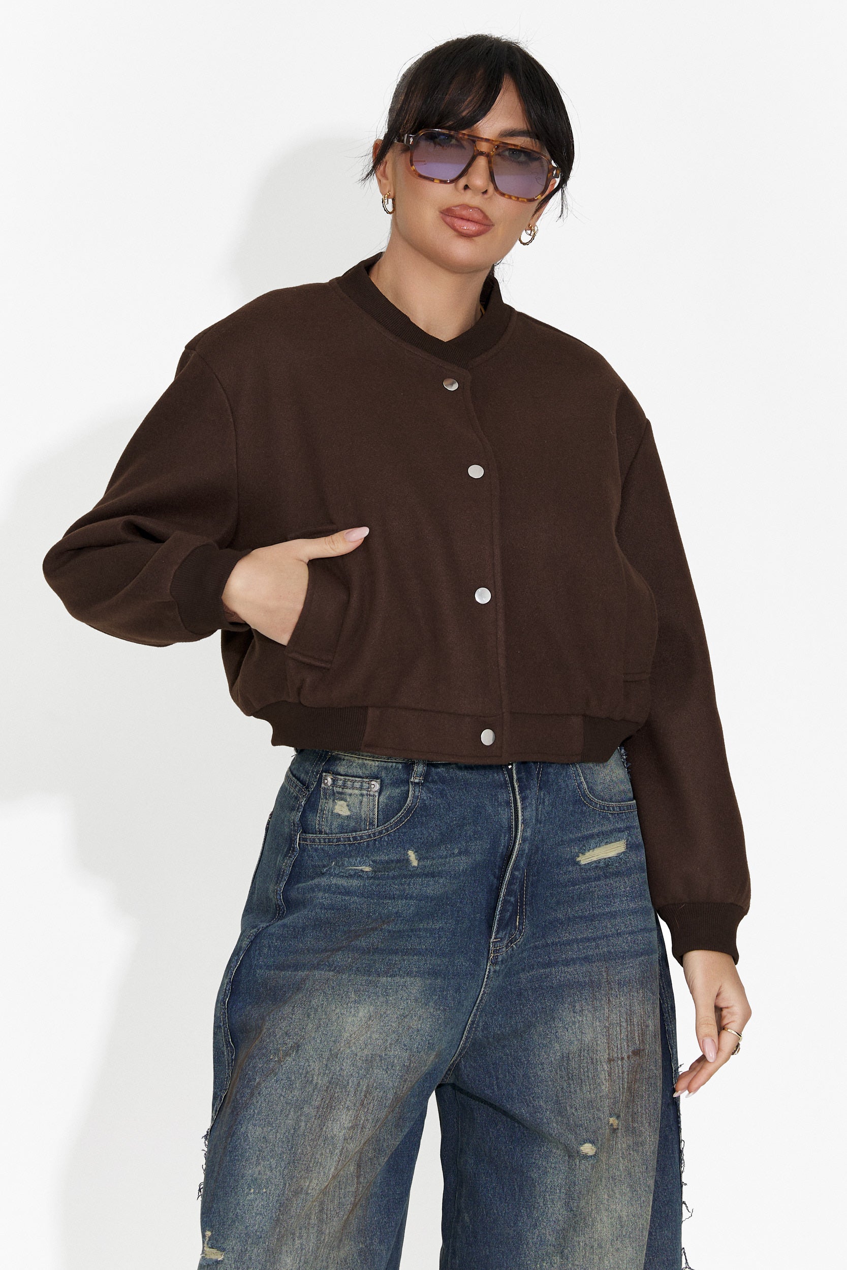 Καθημερινό Καφέ Μπουφάν Γυναικείο της Gineta Bogas