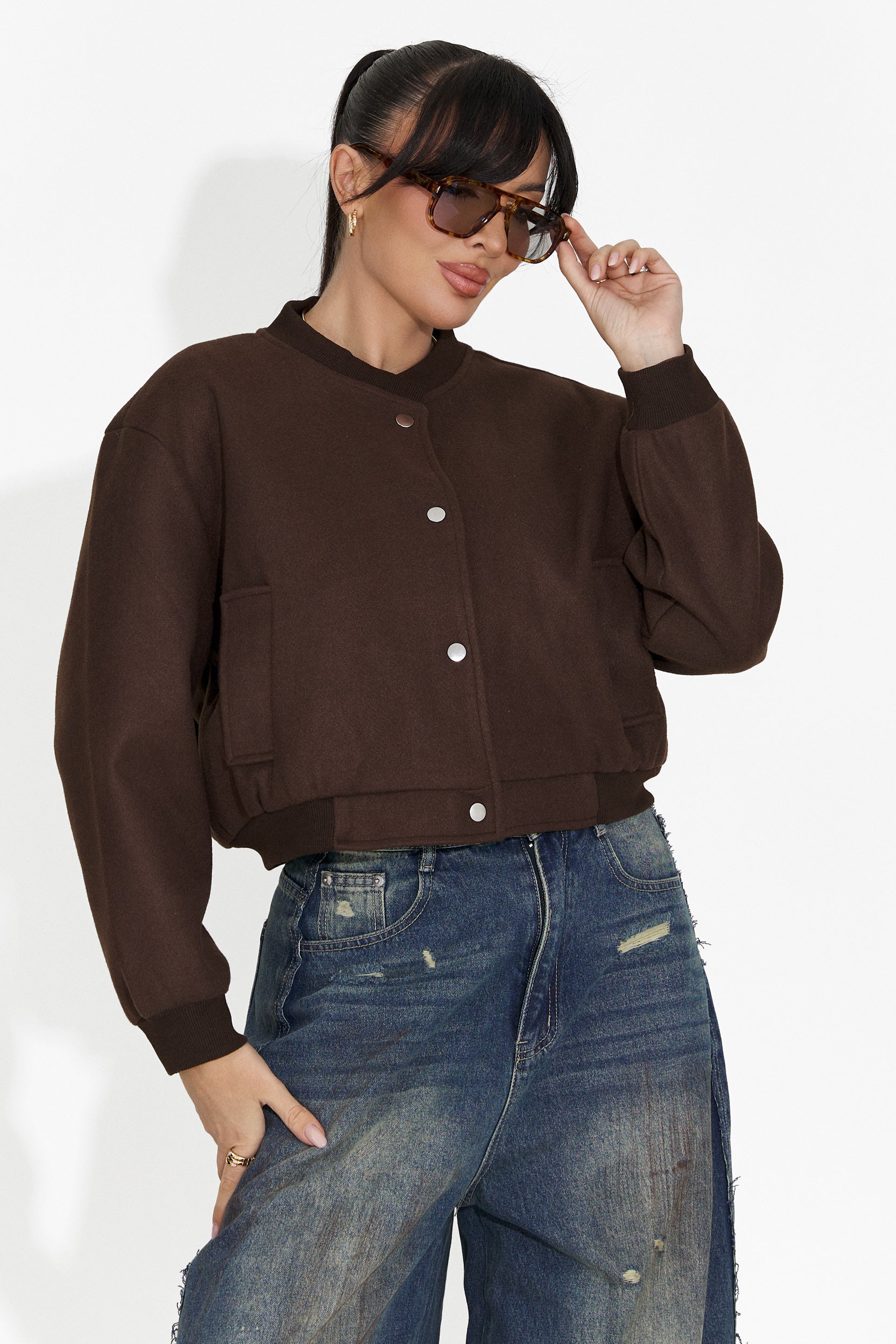 Καθημερινό Καφέ Μπουφάν Γυναικείο της Gineta Bogas