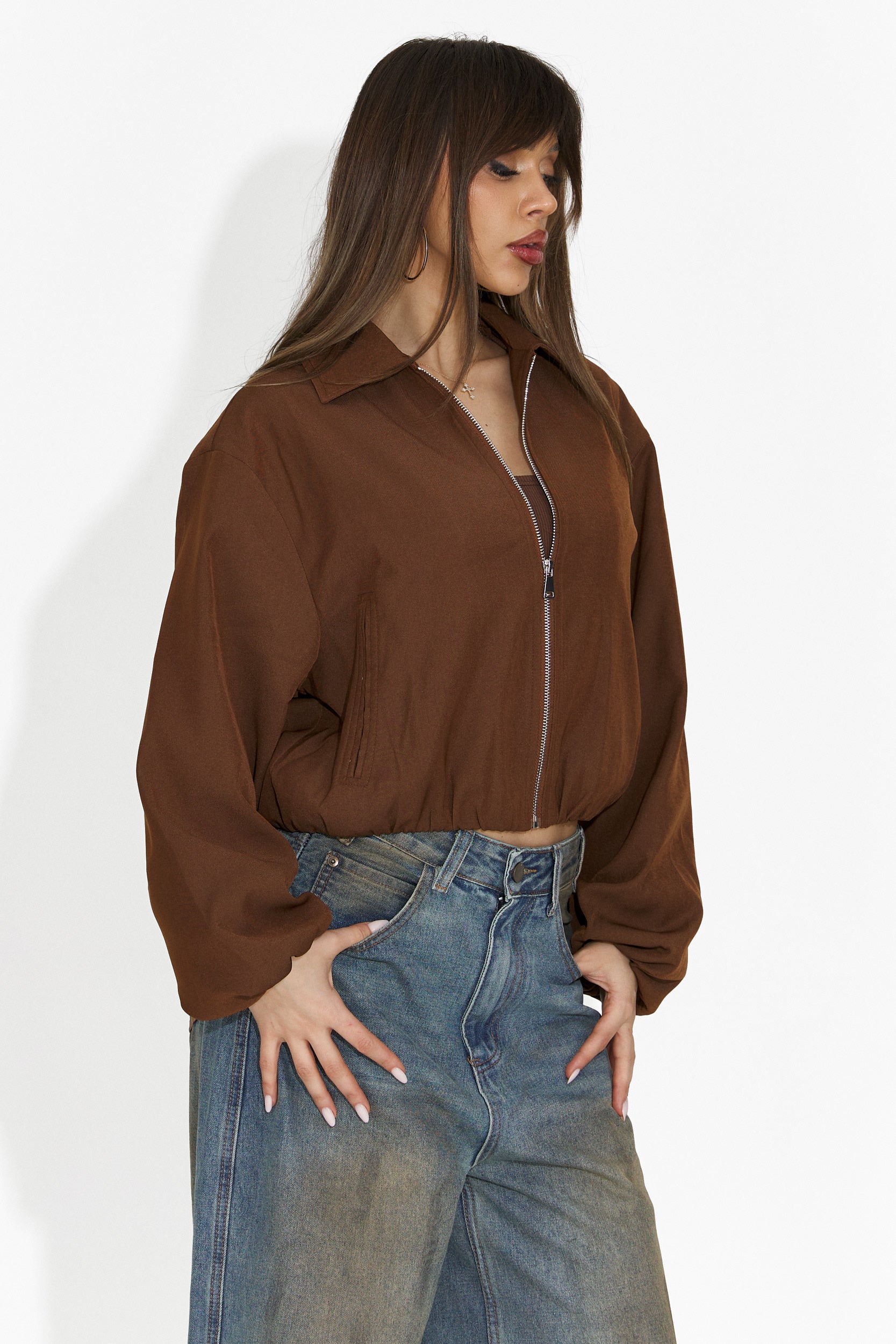 Giacca Casual Marrone da Donna di Giona Bogas