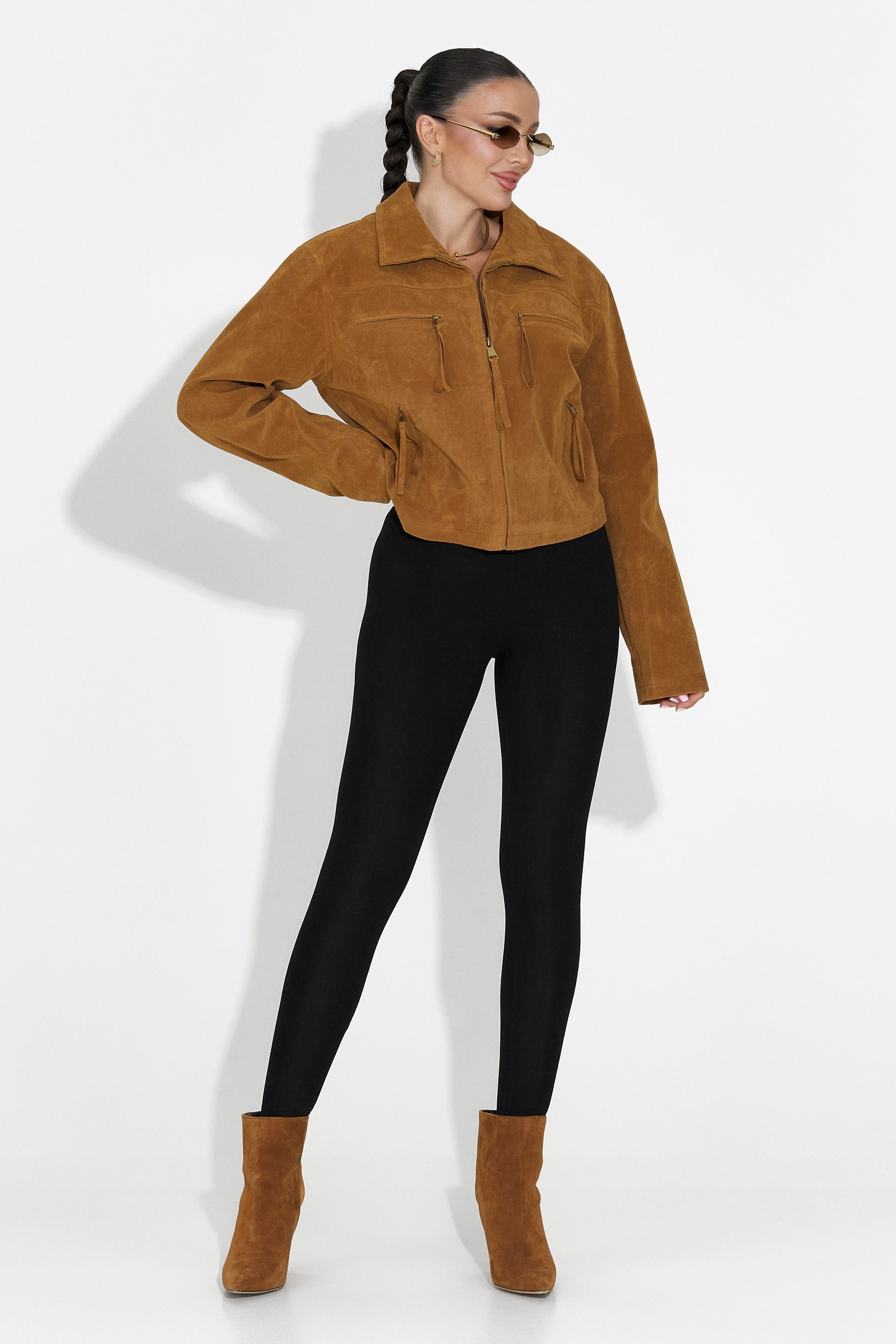 Γυναικεία casual μπουφάν καφέ Marivora Bogas