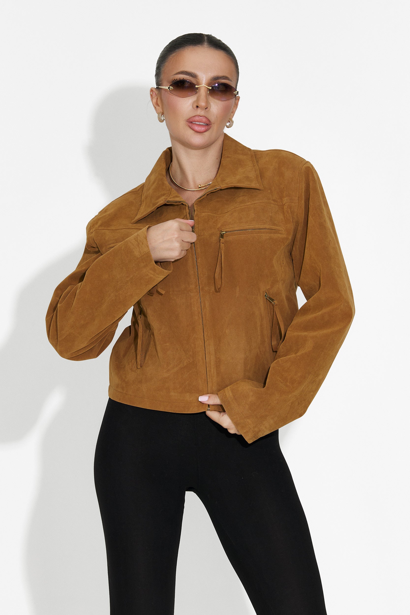 Marivora Bogas Casual Brown Ladies Jacket