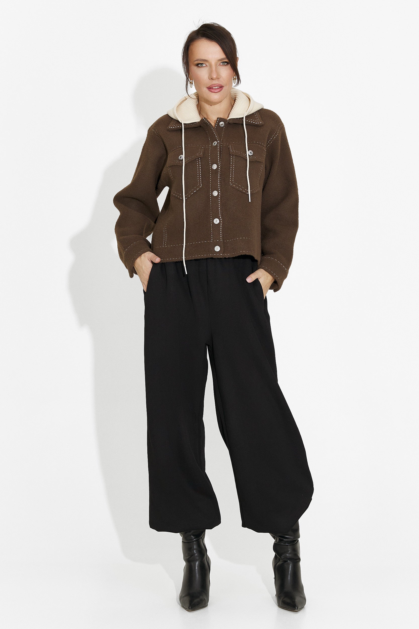 Brun casual damjacka Mirtha Bogas