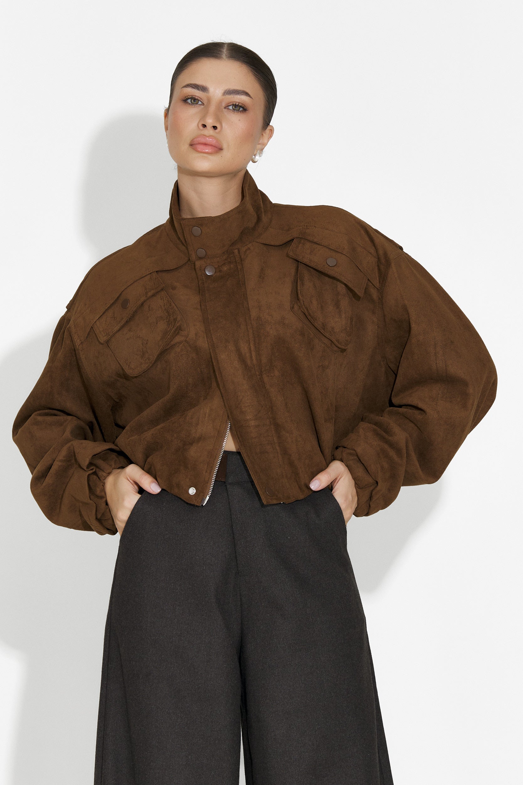 Kurtka damska casual brązowa Trinidad Bogas