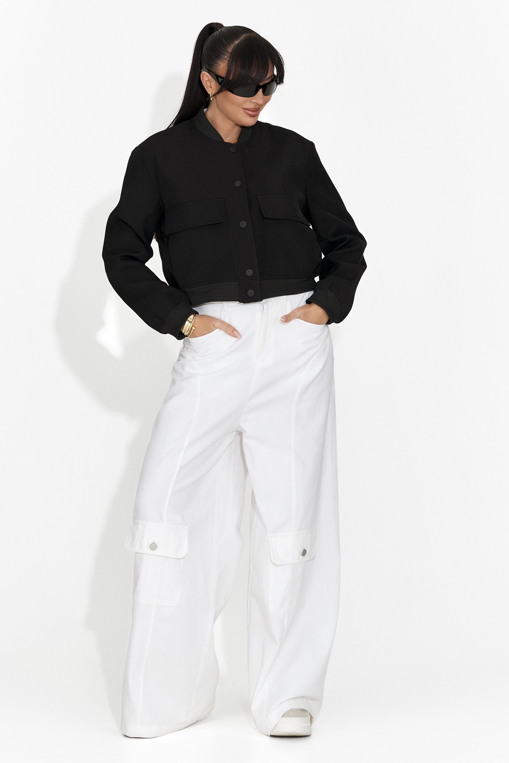 Γυναικείο μαύρο καθημερινό μπουφάν Cataleia Bogas