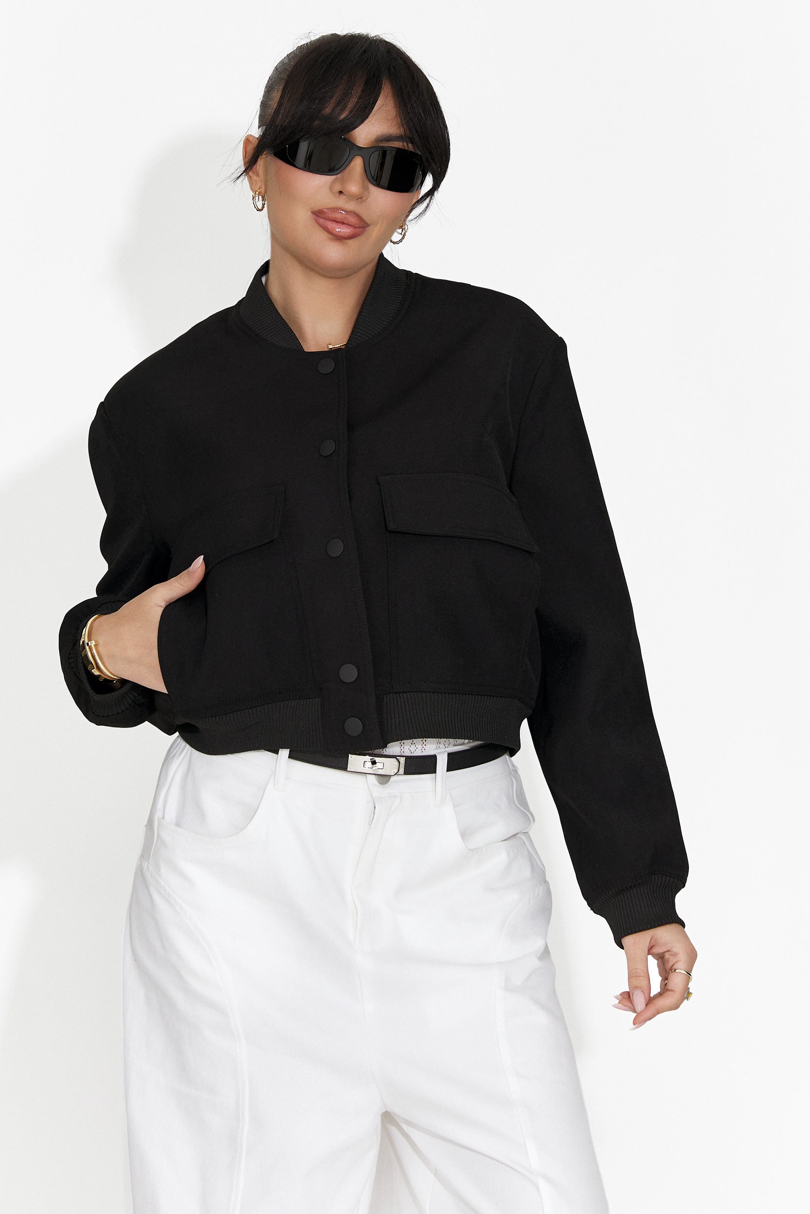 Γυναικείο μαύρο καθημερινό μπουφάν Cataleia Bogas