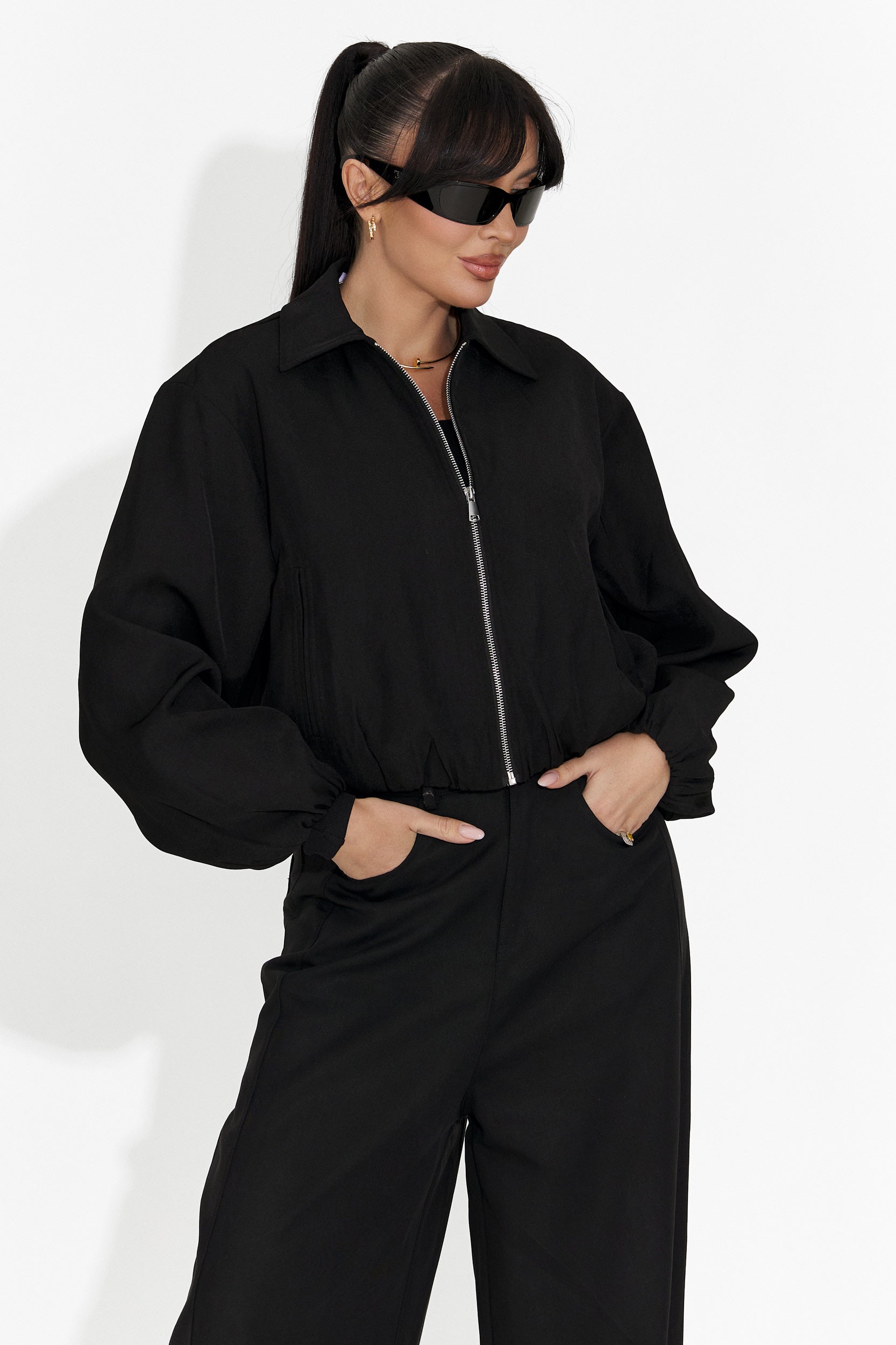 Women's casual black jacket Giona Bogas