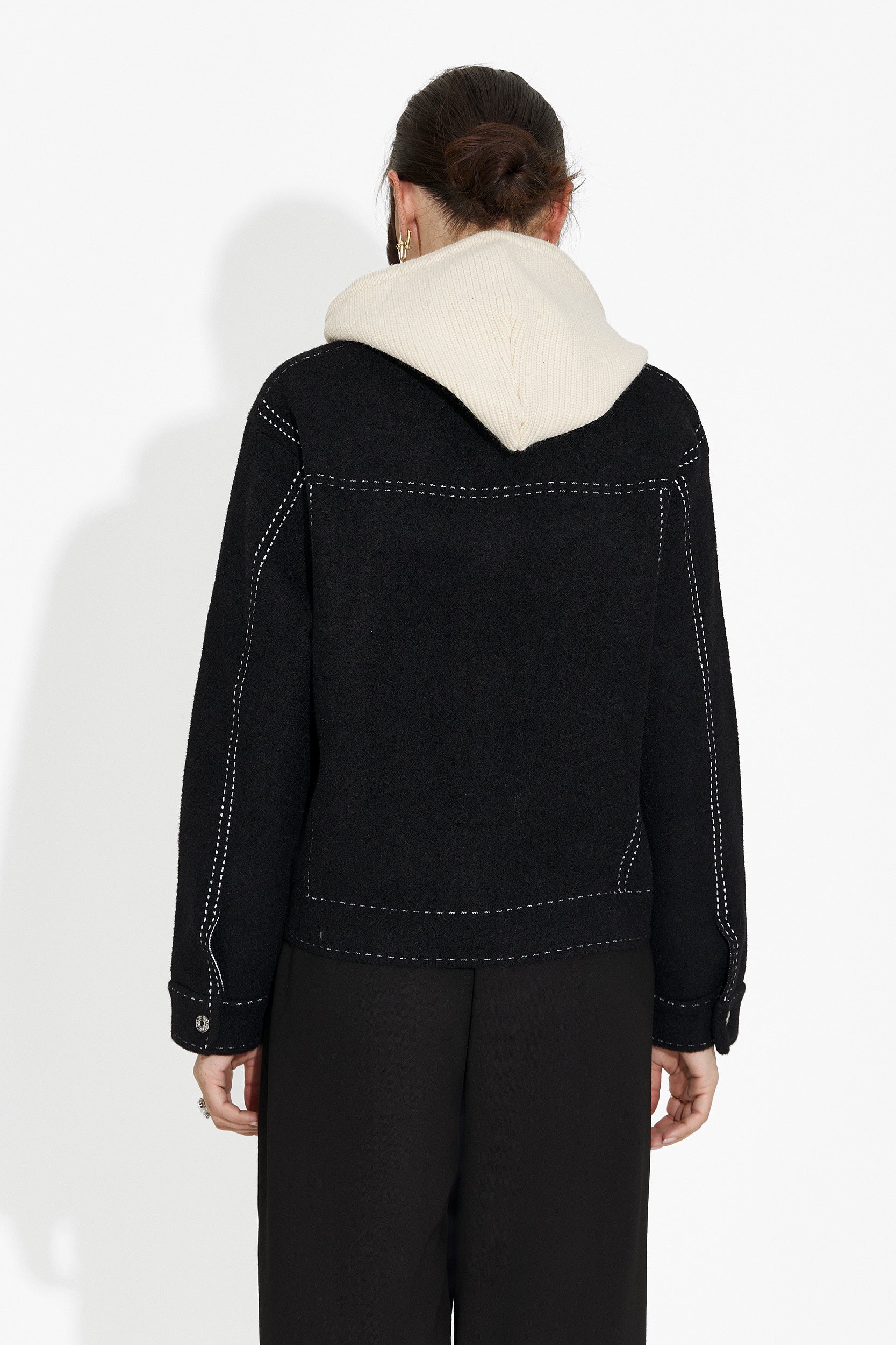 Γυναικείο μαύρο casual μπουφάν Mirtha Bogas