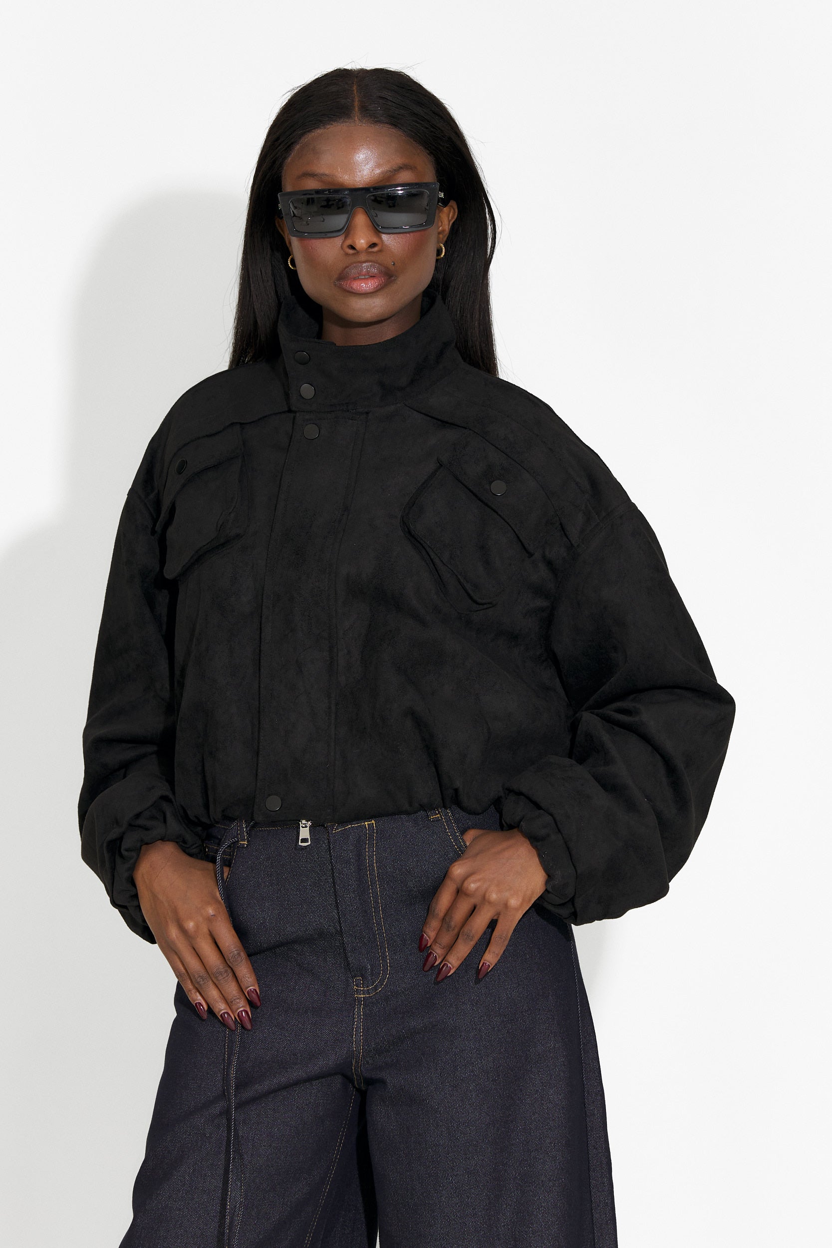 Trinidad Bogas Black Casual Ladies Jacket