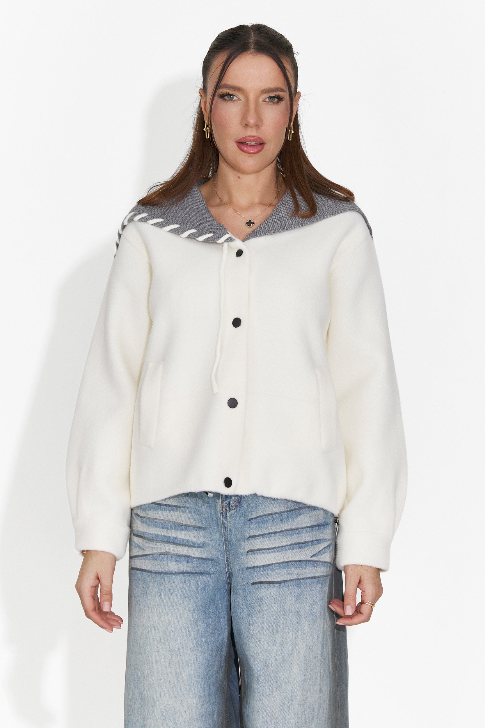 Veste femme élégante crème Agapia Bogas