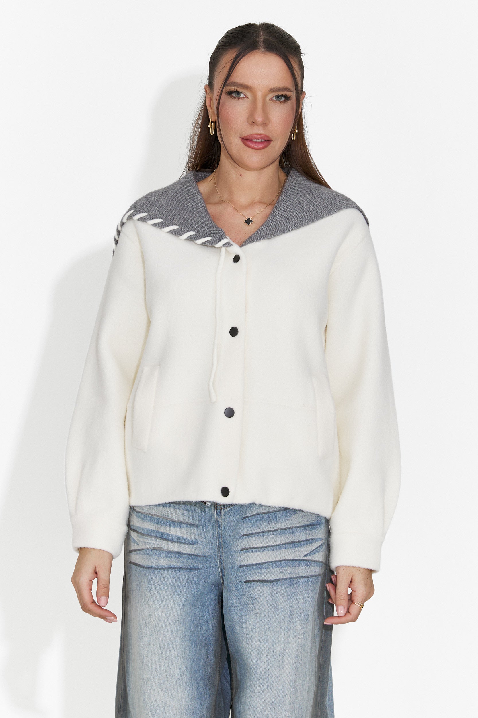 Veste femme élégante crème Agapia Bogas