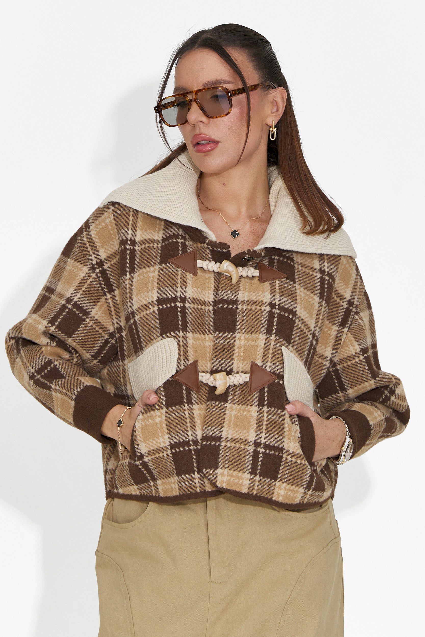 Elegant brun damjacka Pretay Bogas