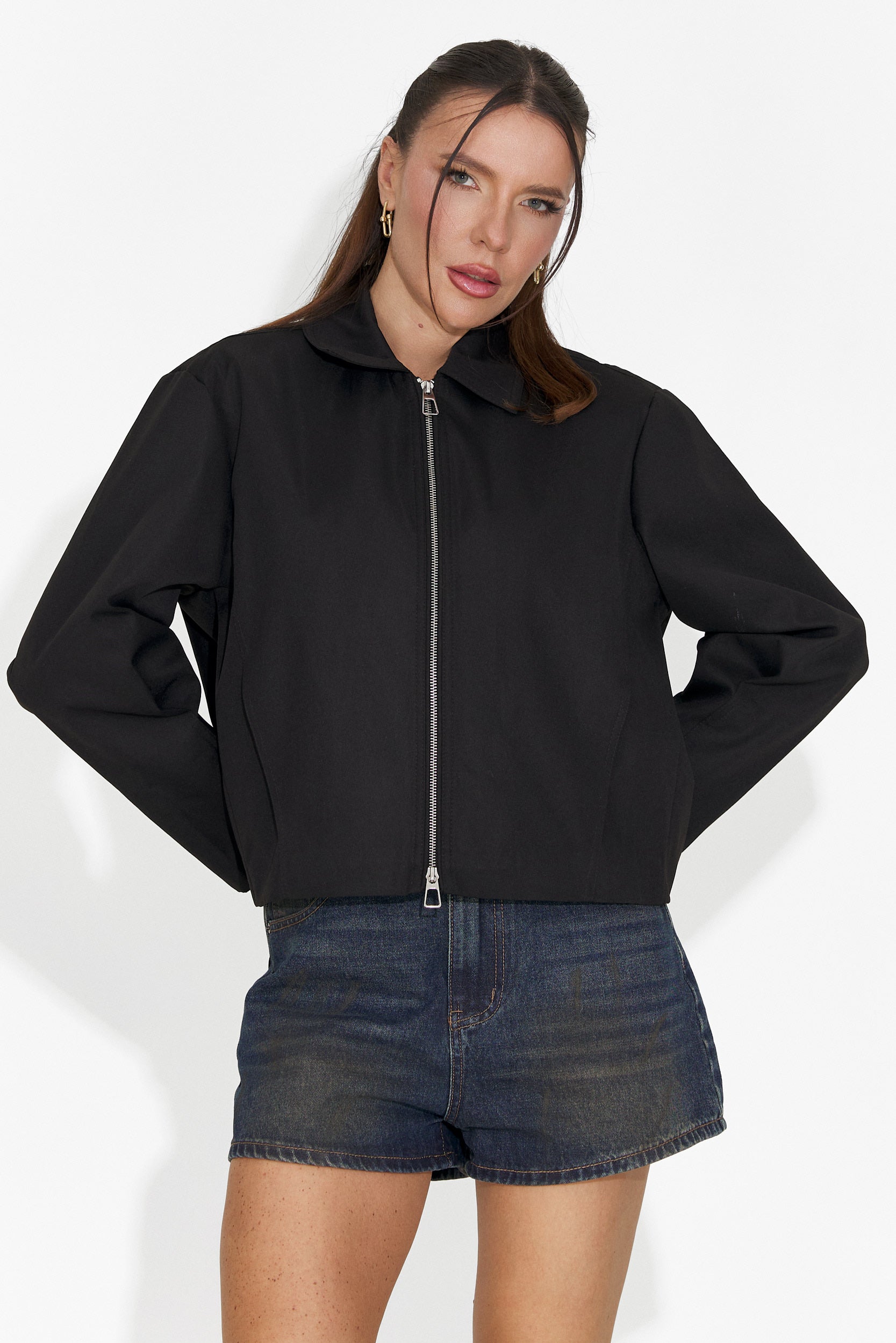 Elegant Black Women's Jacket Comino Bogas