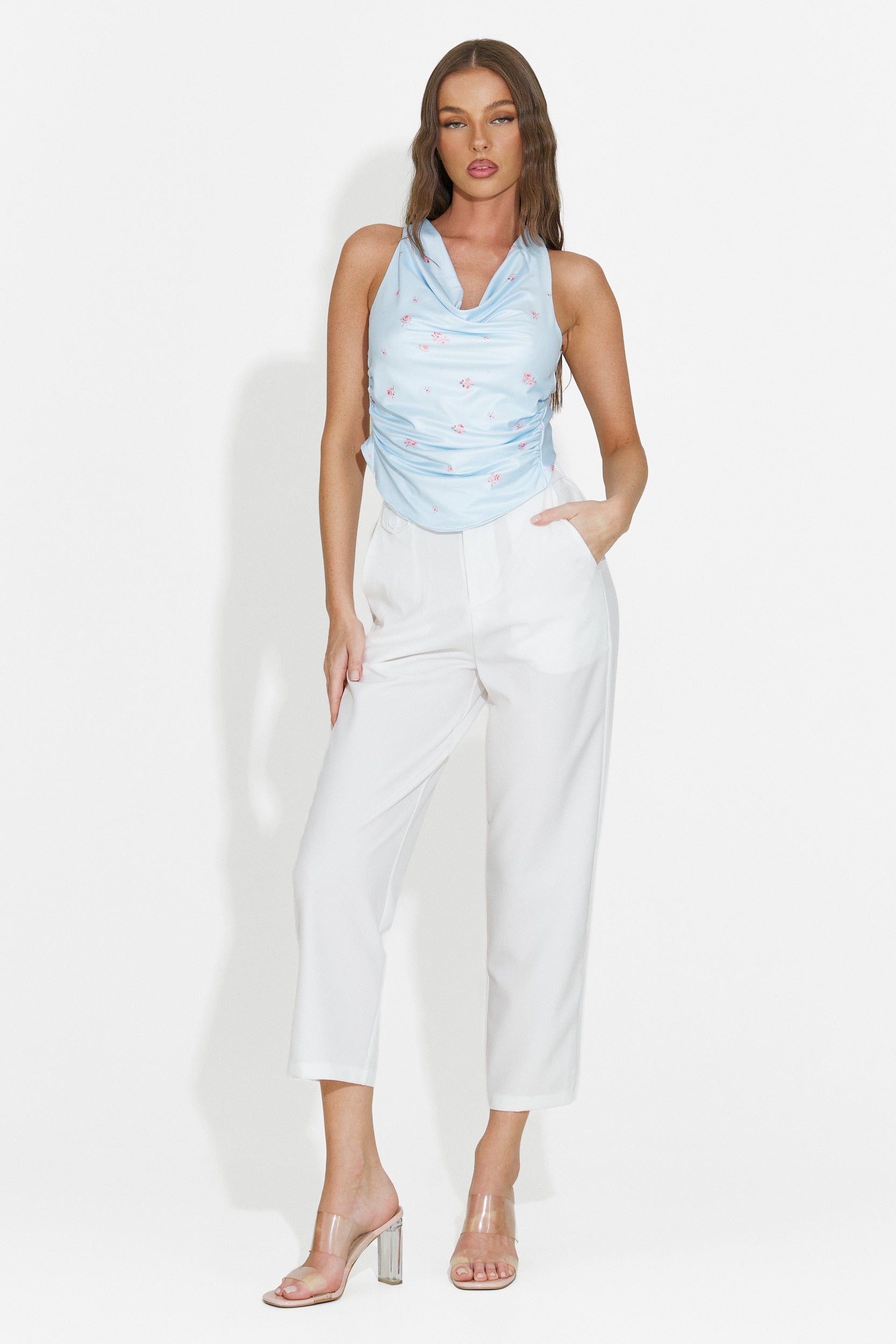 Women's casual light blue tank top Cozya Bogas
