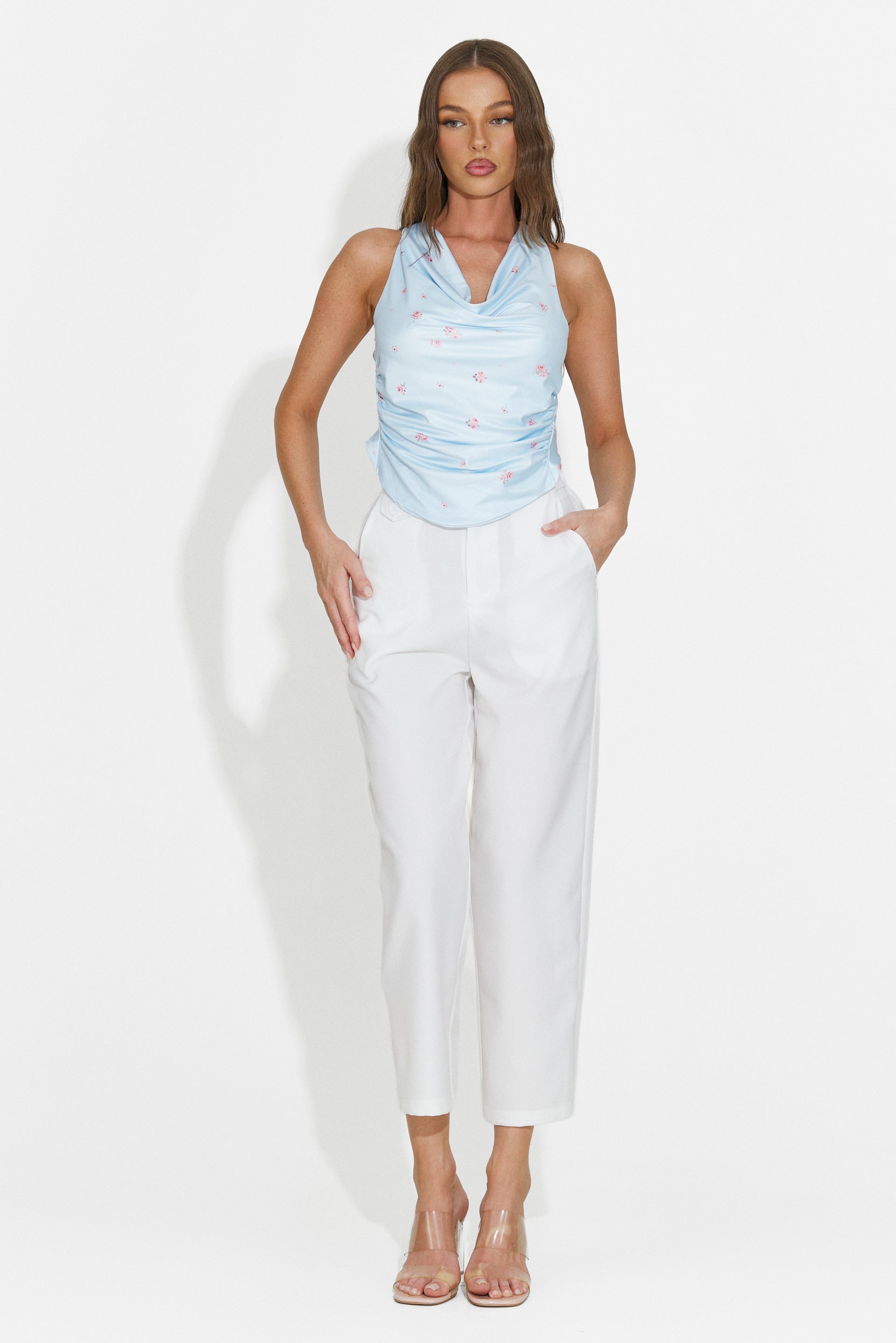 Women's casual light blue tank top Cozya Bogas
