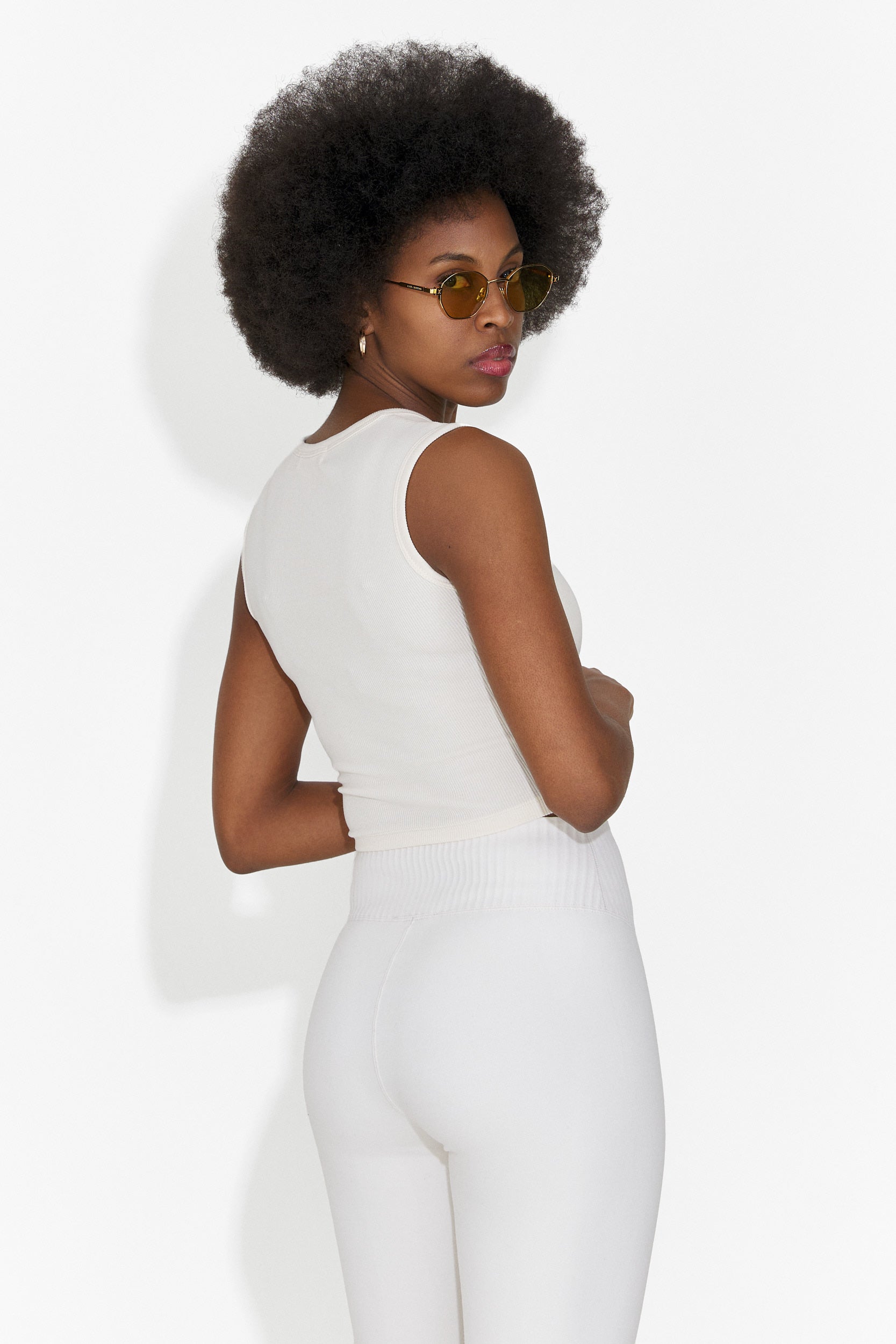 Veliria Bogas Príležitostný Krémový Dámsky Top bez Rukávov