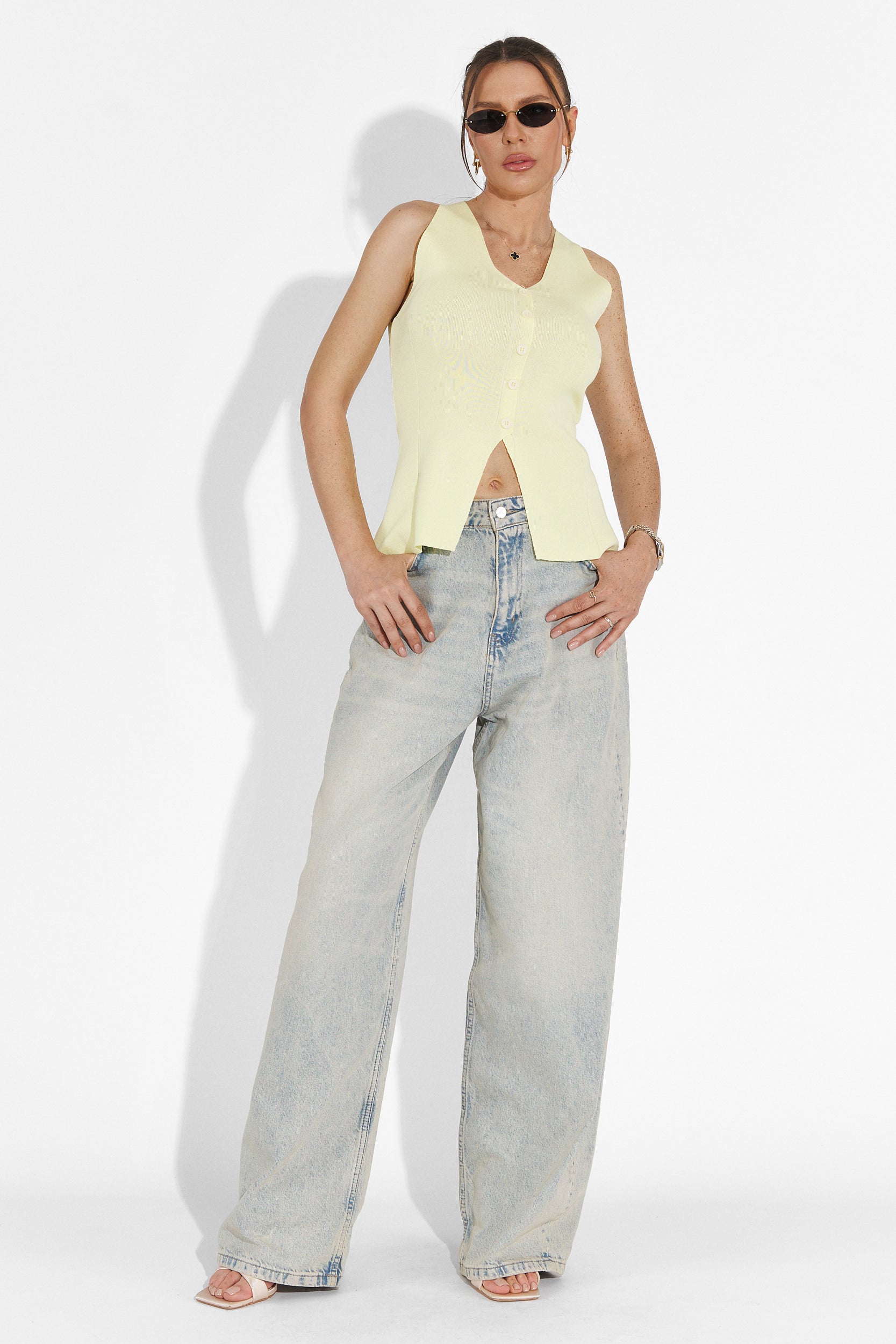 Casual gul klänning för damer Cadiz Bogas